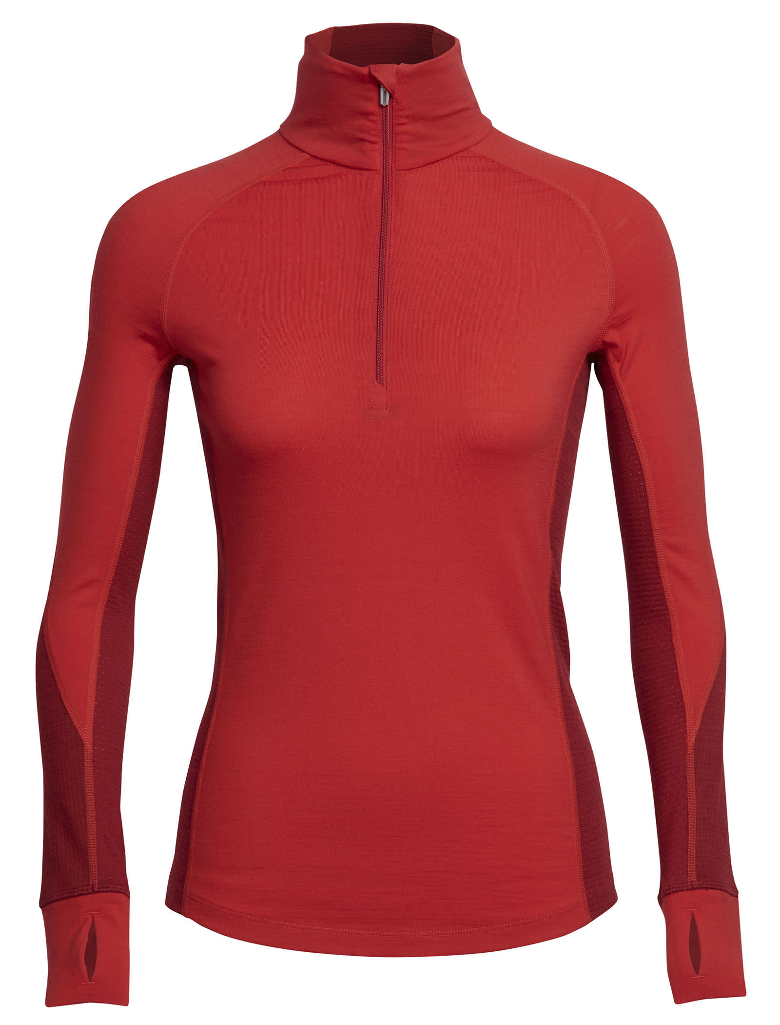 Icebreaker Merino Womens Zone Midweight Base Layer Long Sleeve Half Zip Pullover Top Merino Wool Base Layers