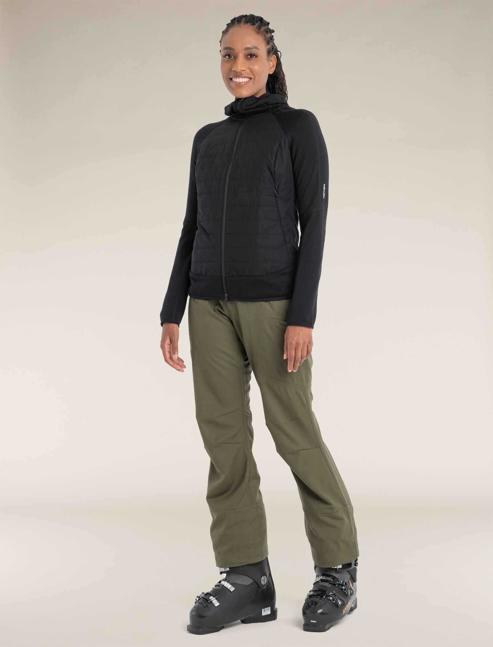 Women's Merino Blend Quantum Hybrid Long Sleeve Zip Hoodie