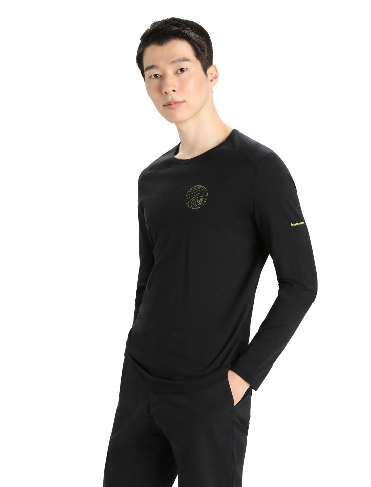 Mens Merino 200 Oasis Long Sleeve Crew Neck Thermal Top Alps 3D The benchmark against which all others are judged, the 200 Oasis Long Sleeve Crewe Alps 3D features our most versatile merino jersey fabric for year-round layering performance across any activity, with a hand-drawn mountain sketch for added style.