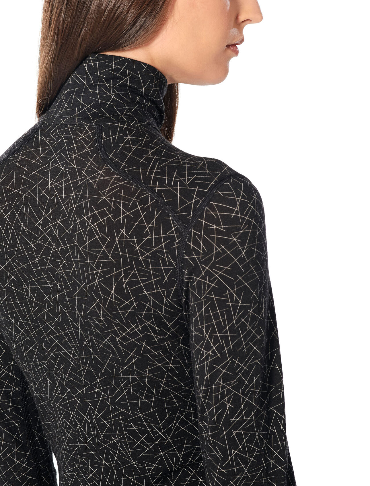 Merino 200 Oasis Long Sleeve Thermal Half Zip Top Sky Paths Icebreaker