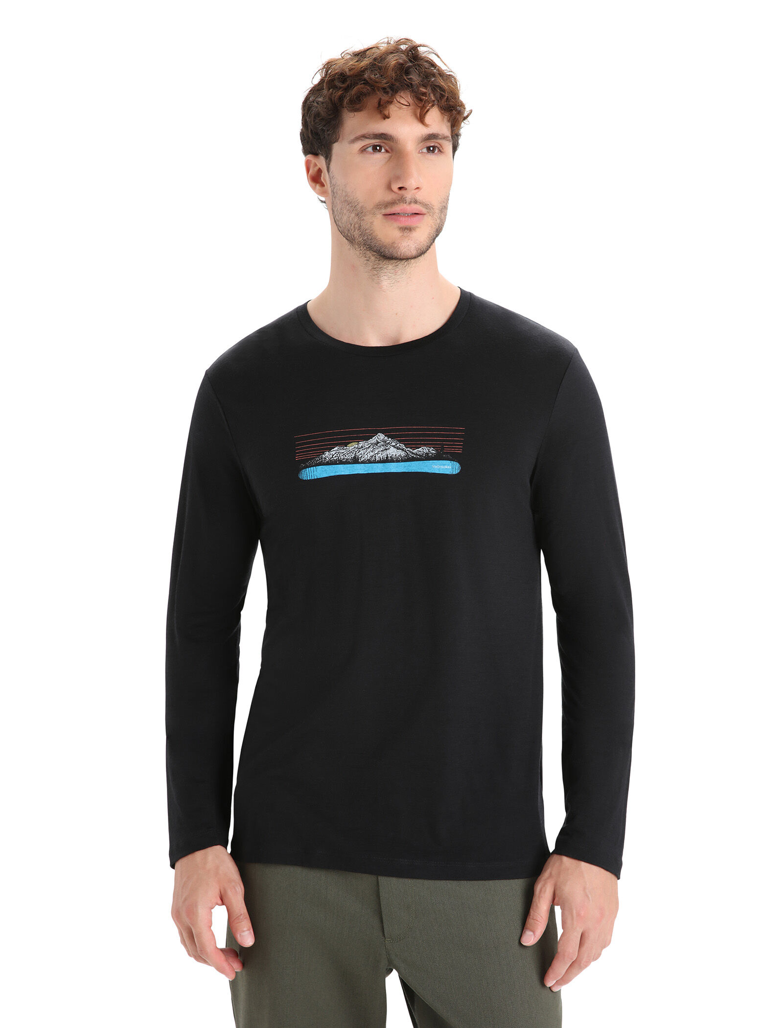 Merino Tech Lite II Long Sleeve T Shirt Ski Fields Icebreaker EU