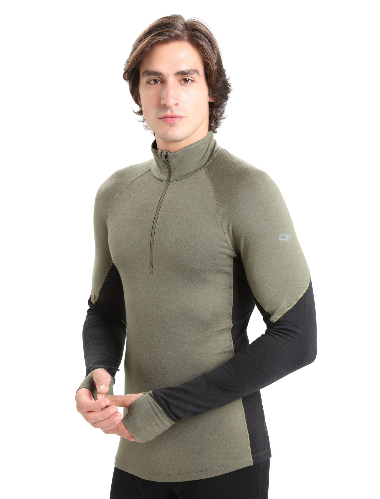 Koszulka termiczna BodyFitZone™ z wełny merino 260 z długim rękawem i zamkiem błyskawicznym do połowy długości