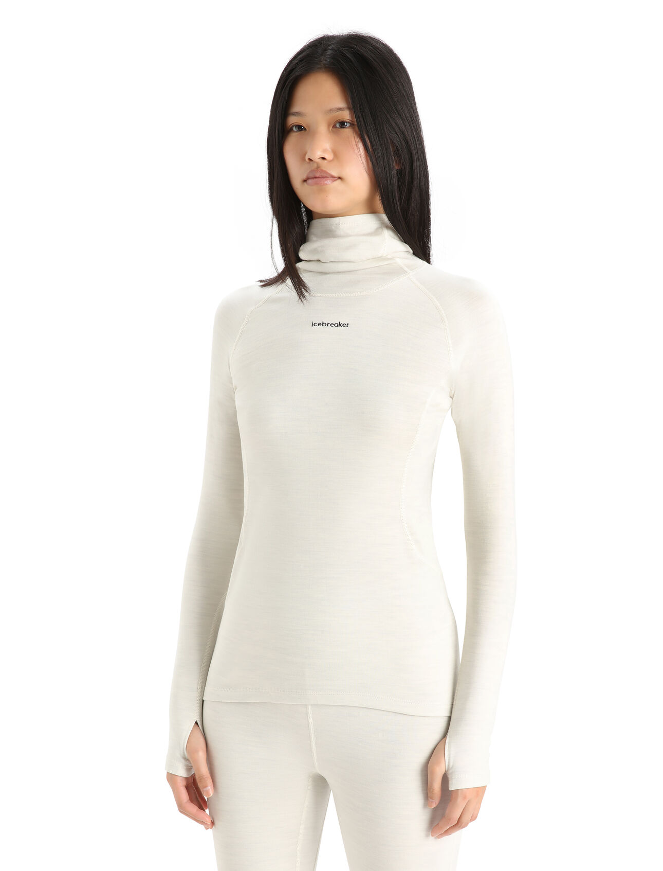 Womens MerinoFine™ Long Sleeve Roll Neck A premium, slim-fit base layer made with luxuriously soft 15.5 micron merino wool fibers and a high-neck design for added protection, the MerinoFine™ Long Sleeve Roll Neck is at the intersection of comfort and performance.