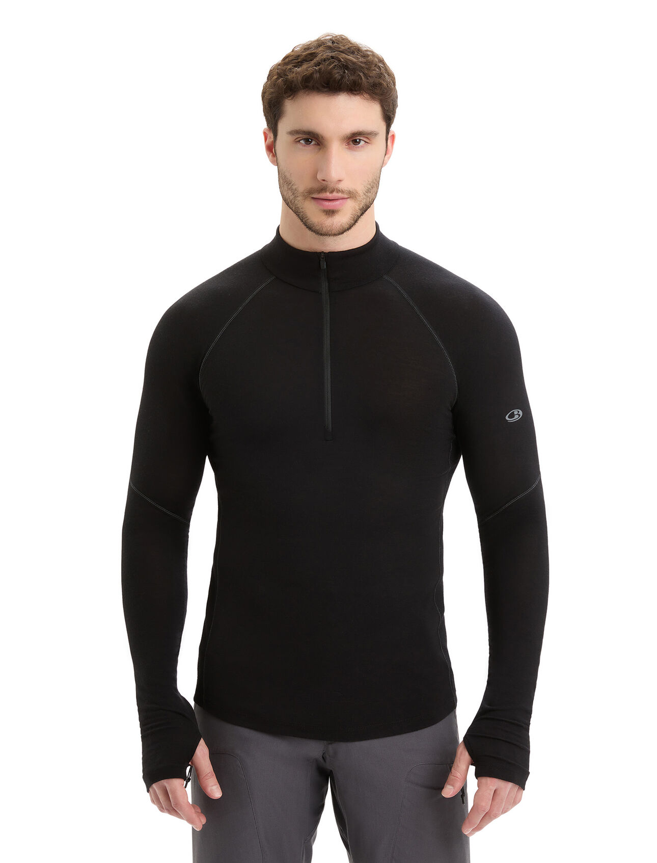 Maglia termica a maniche lunghe e mezza zip BodyfitZone™ in lana merino 150 Zone