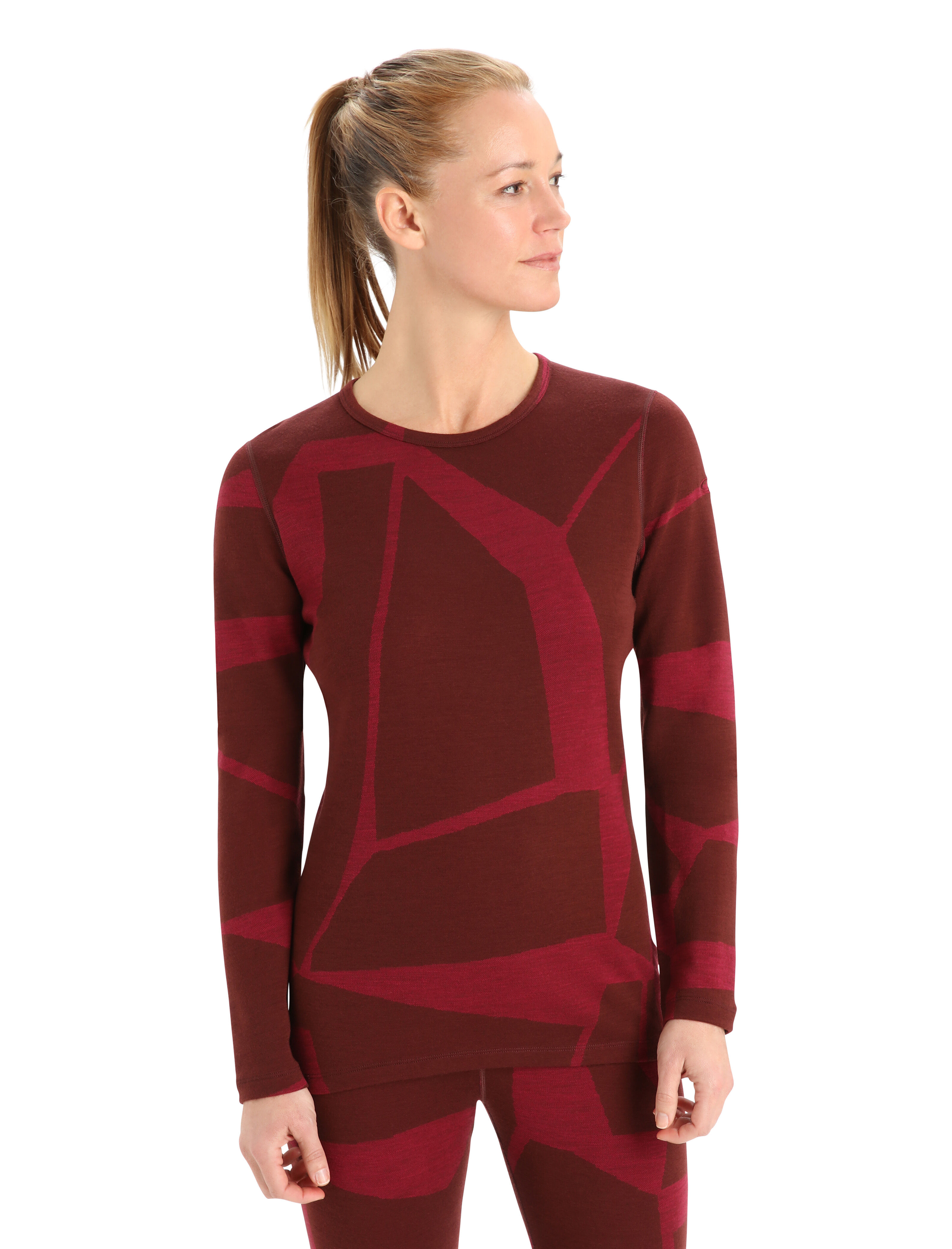 Merino 250 Vertex Long Sleeve Crewe Thermal Top Fractured Landscapes -  Icebreaker (US)