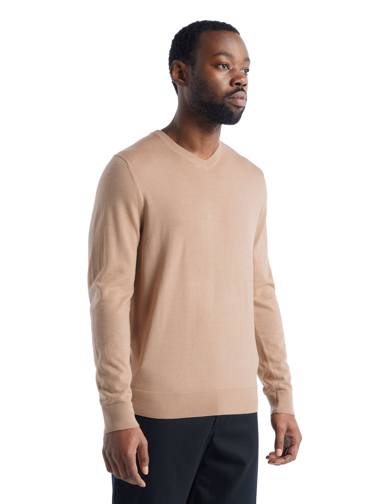 Mens Merino Wilcox Long Sleeve V Neck Sweater A classic everyday sweater made with ultra-fine gauge merino wool for unparalleled softness, the Wilcox Long Sleeve V Neck Sweater is perfect for days when you need a light extra layer.