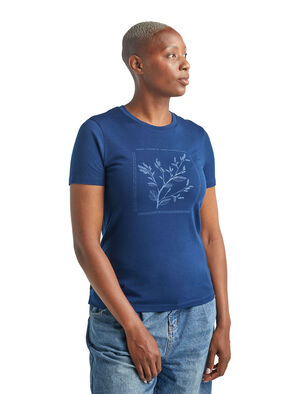 Nature Dye Sisao kortärmad t-shirt i merino med rund halsringning Indigo