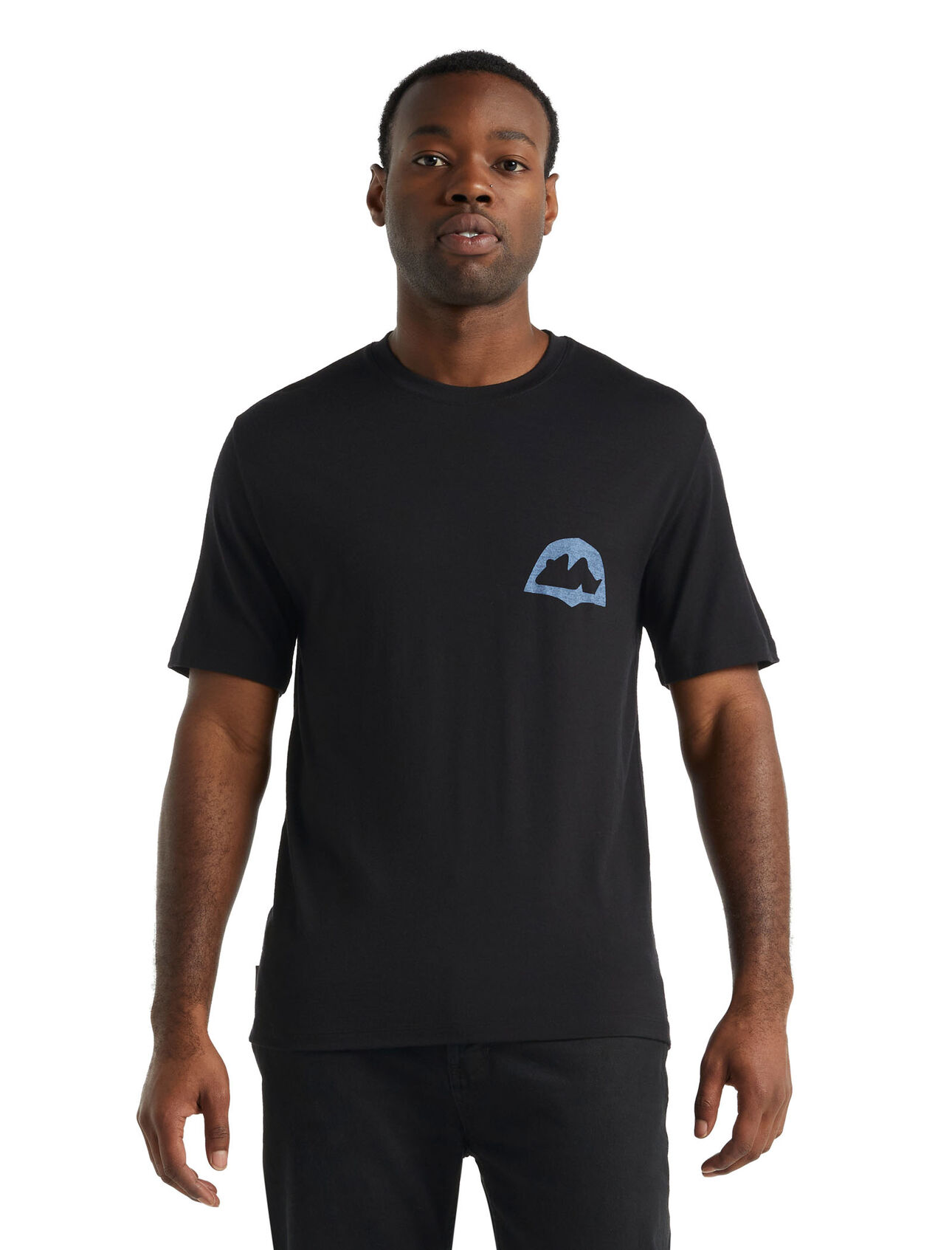 icebreaker x Antra Svarcs T-shirt Moon Reflection met korte mouwen van merinowol