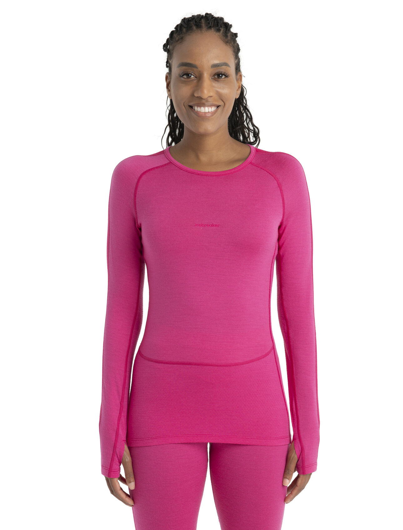 Haut col rond à manches longues 260 ZoneKnit™ en mérinos Femmes Couche de base supérieure en mérinos épaisse conçue pour réguler la température durant les activités intenses, le ras du cou à manches longues 260 ZoneKnit™ est confectionné en laine mérinos naturelle. 