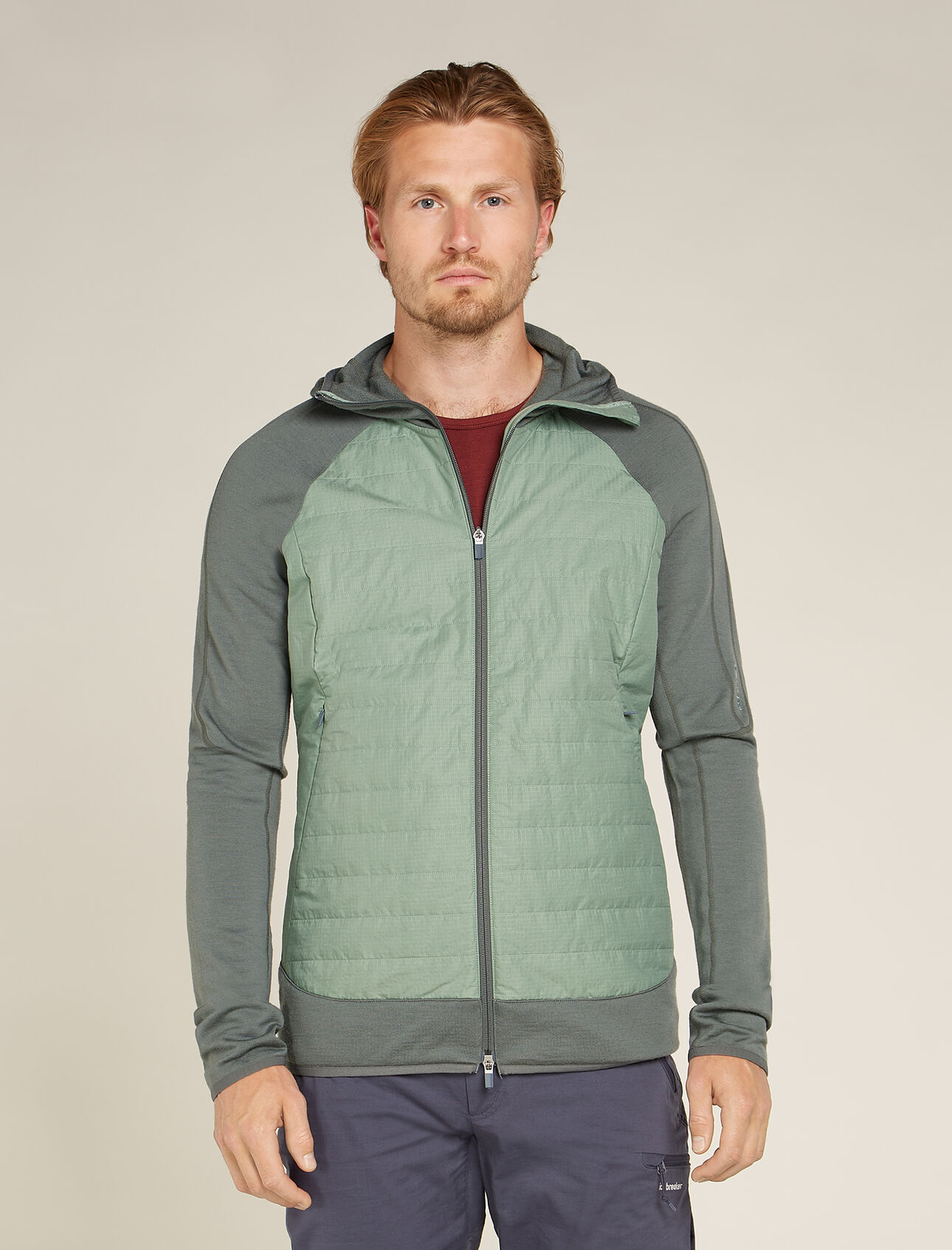Mens Merino Blend Quantum Hybrid Long Sleeve Zip Hoodie Taking our favourite merino-blend midlayer to the next level with the addition of plant-based Lyoloft insulation, the Merino Blend Quantum Hybrid Long Sleeve Zip Hoodie is an alpine layering piece perfect for technical, cold-weather pursuits.