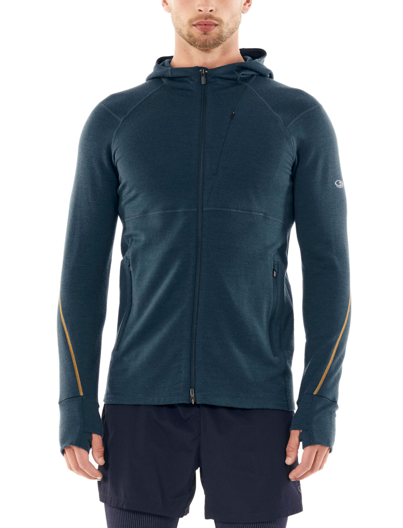 Merino Quantum Ii Long Sleeve Zip Hood Jacket Icebreaker