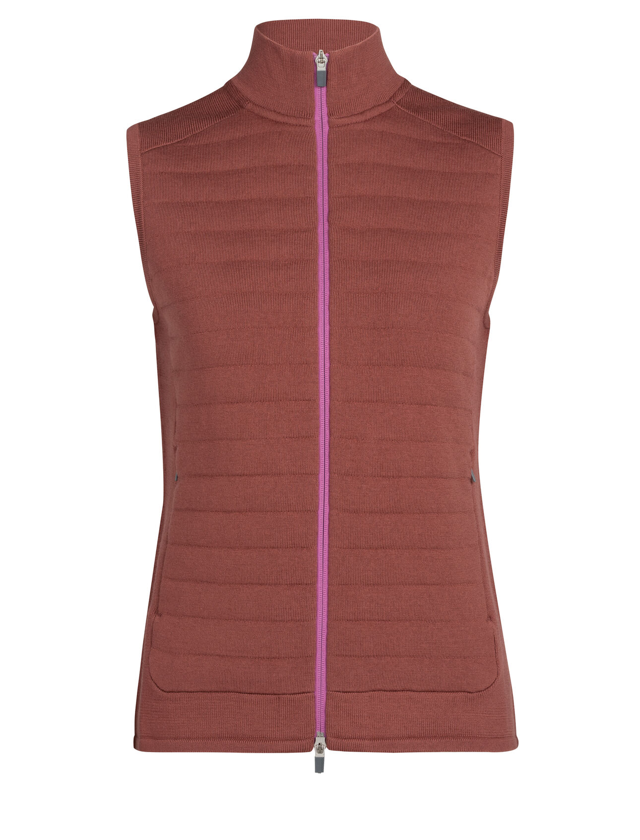 Womens ZoneKnit™ Merino Insulated Vest A body-mapped performance vest that’s ideal for high-output mountain adventures, the ZoneKnit™ Insulated Vest features 100% merino wool for all-natural warmth and temperature regulation.