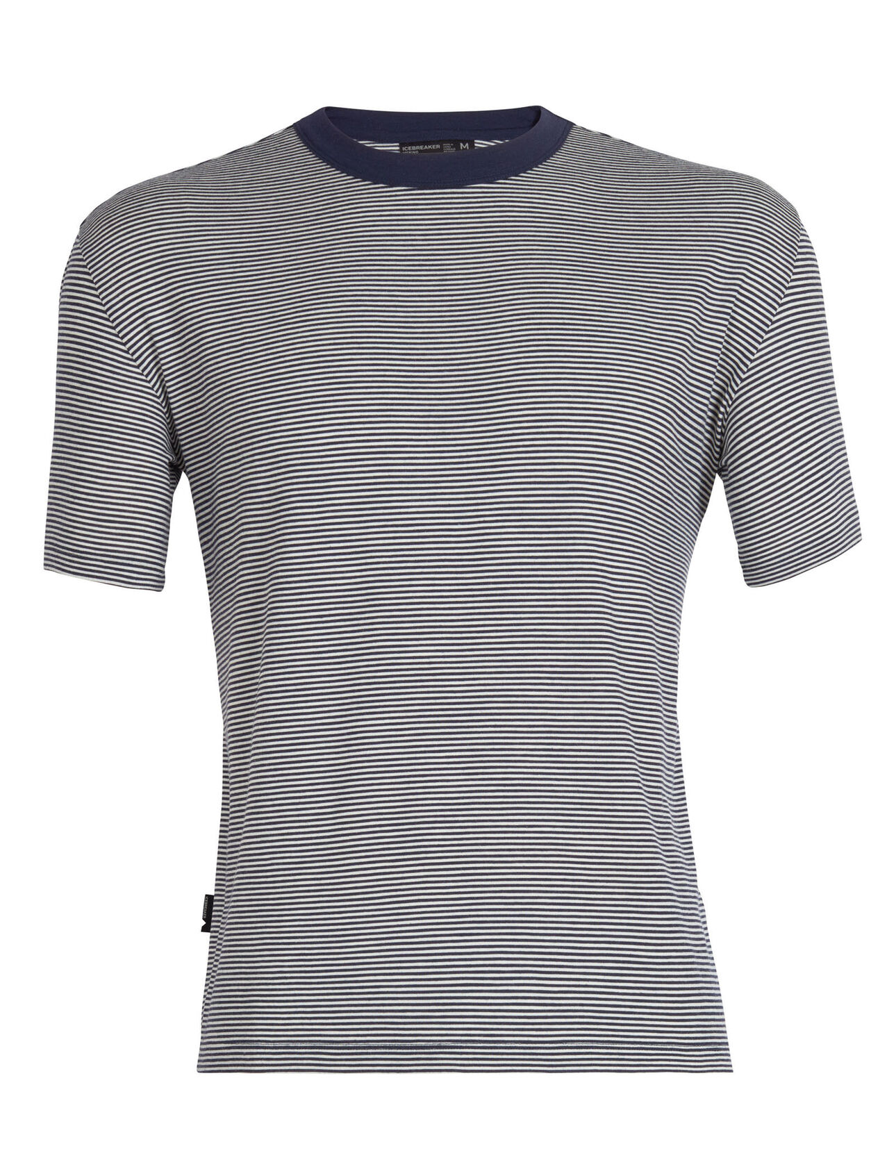T-shirt manches courtes col rond mérinos Luxe Lite Laidback Stripe