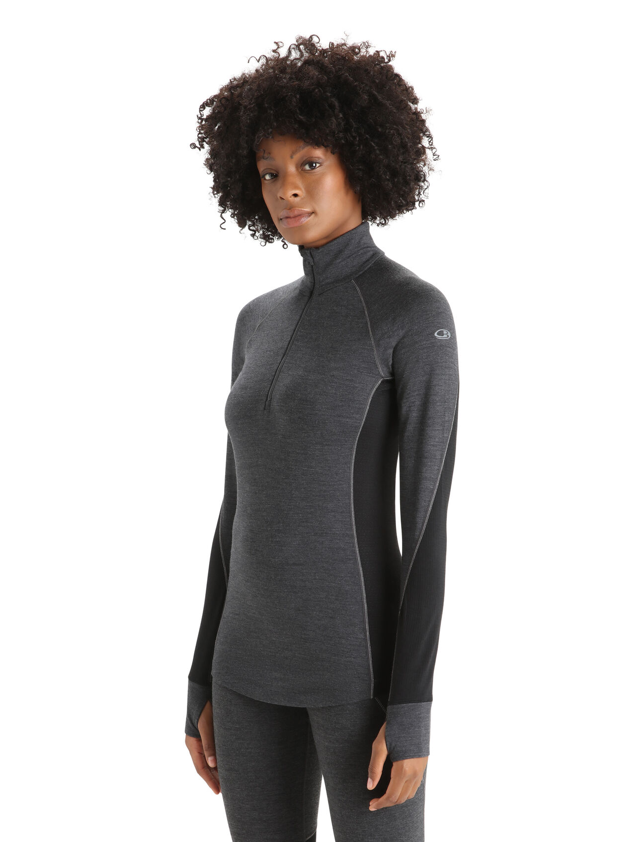 BodyfitZone™ Merino 260 Zone Thermo-Langarmshirt mit halblangem Reißverschluss