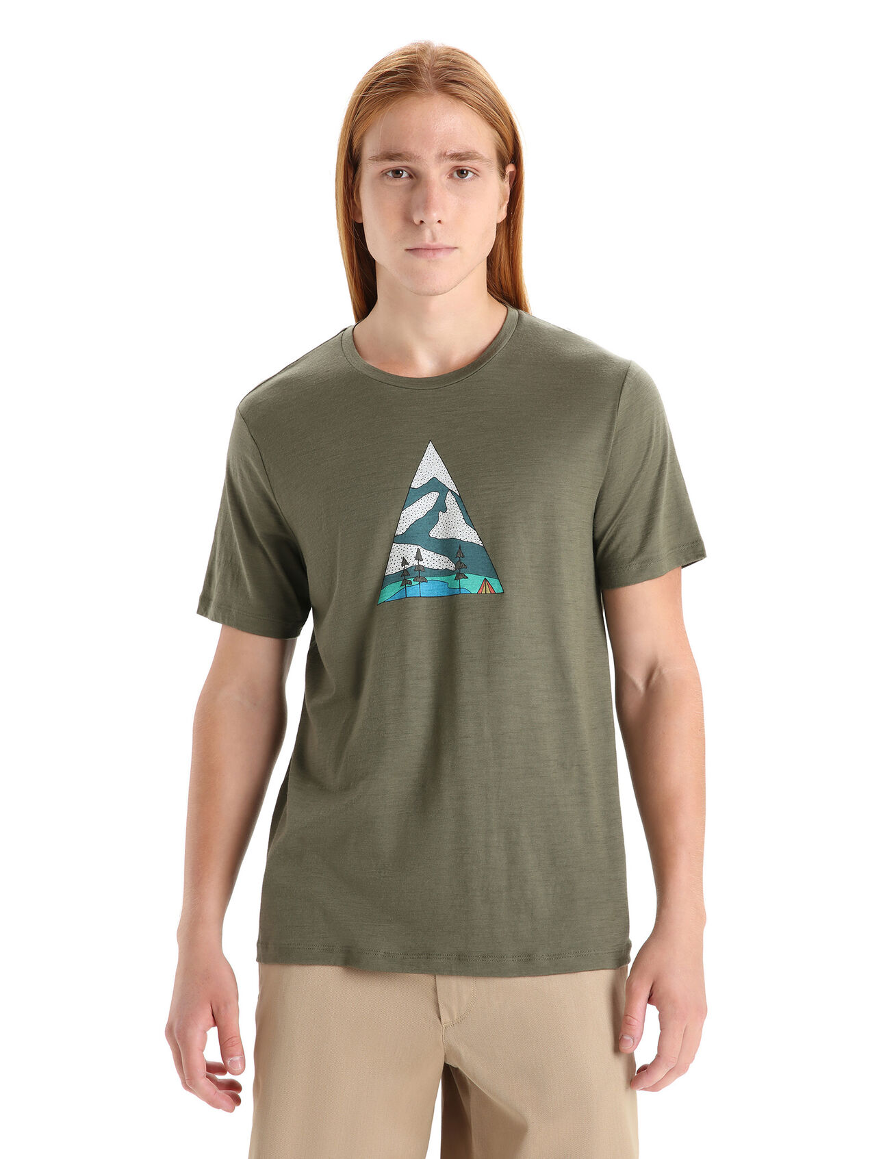 Mens Merino Tech Lite II Short Sleeve T-Shirt Camping Grounds Our versatile tech tee that provides comfort, breathability and natural odour-resistance for any adventure you can think of, the Tech Lite II Short Sleeve Tee Camping Grounds features 100% merino for all-natural performance. The original artwork channels the sharp peak of Switzerland's Matterhorn and the similarly peaked shape of the classic camping tent.