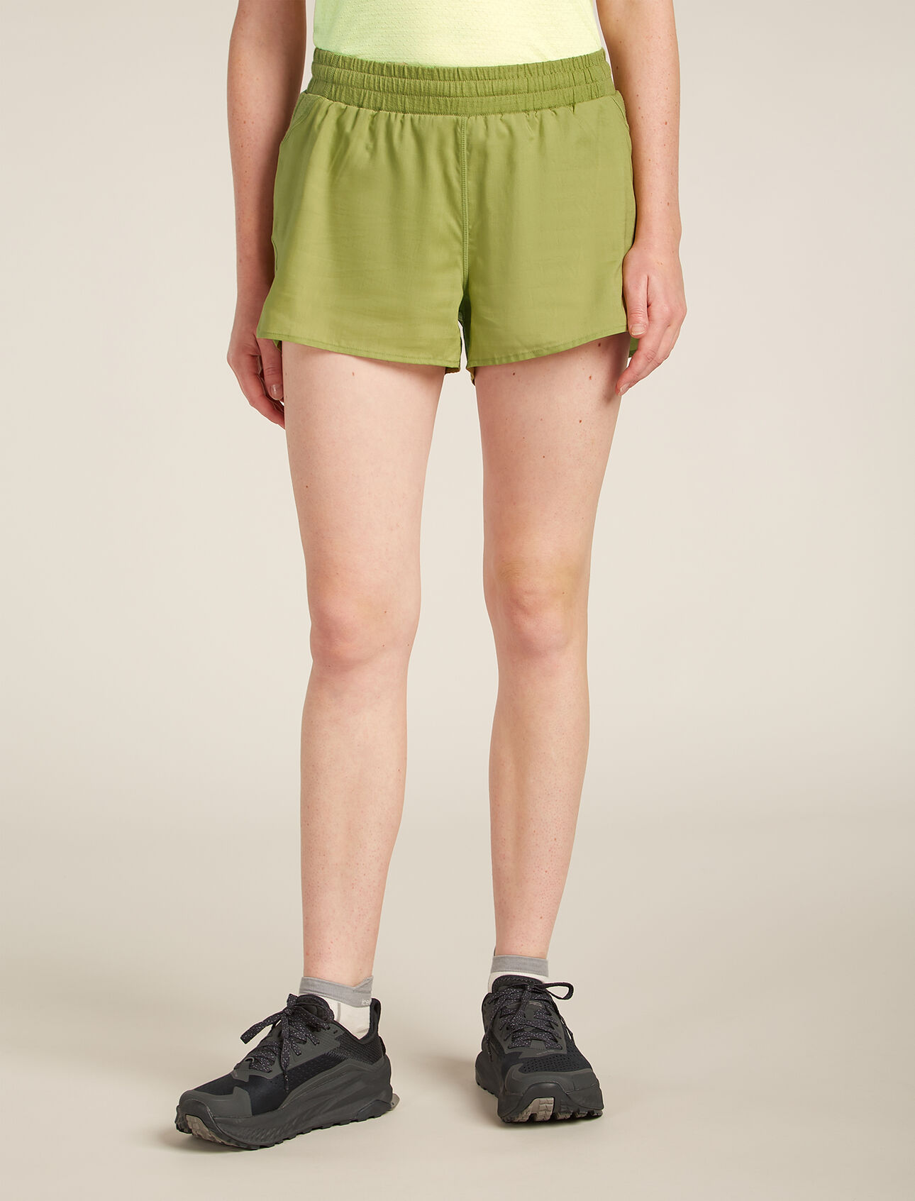 Womens Merino Blend 125 ZoneKnit™ Speed 3 Shorts Technical, lightweight running shorts built with intelligent body-mapped ventilation for high-intensity temperature regulation, the Merino 125 ZoneKnit™ Speed 3” Shorts feature our breathable Cool-Lite™ fabric blend.