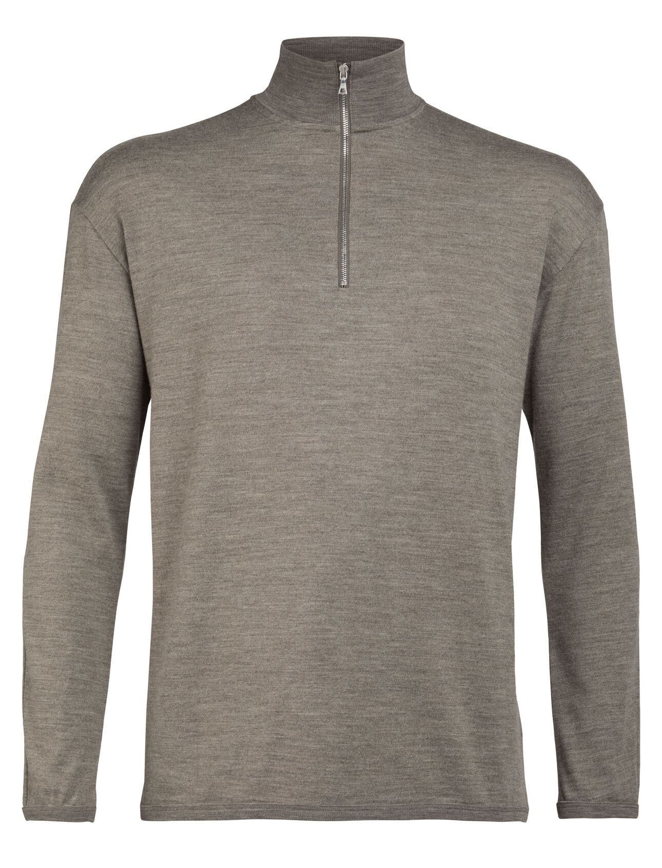 Mens Merino Deice Long Sleeve Half Zip Top A classic midweight sweatshirt made with 100% merino wool jersey, the Deice Long Sleeve Half Zip has essential style and comfort.
