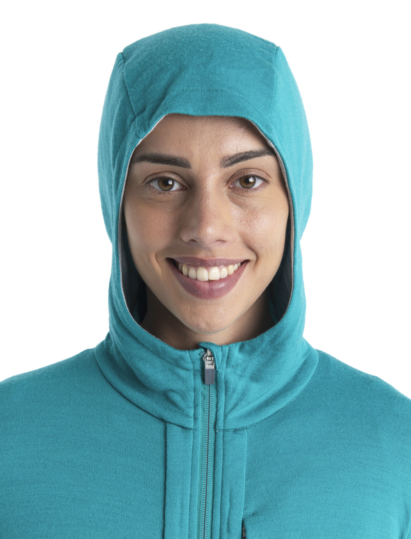 Icebreaker women's quantum sales long sleeve zip hood