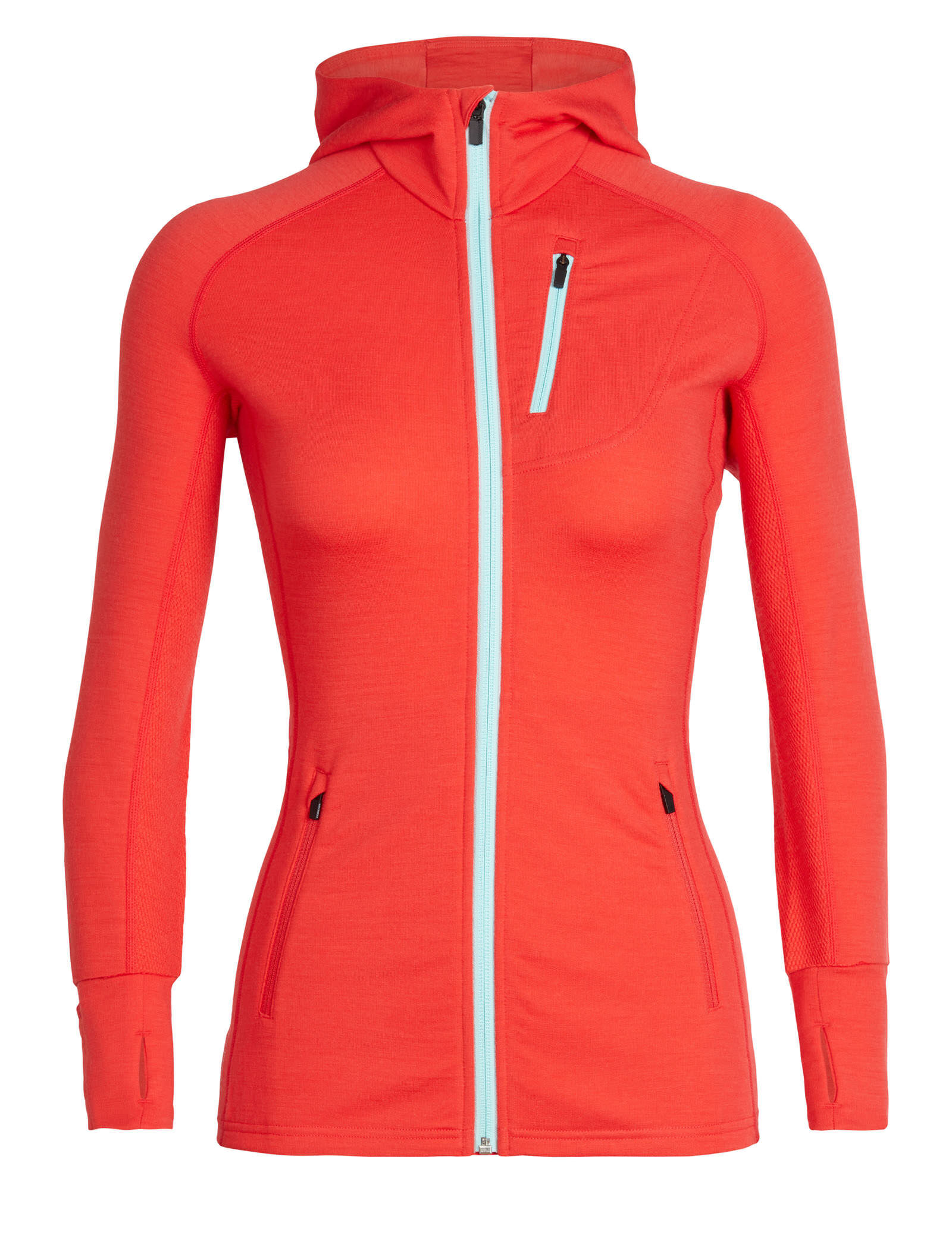 Icebreaker women's quantum long sleeve shop zip hood