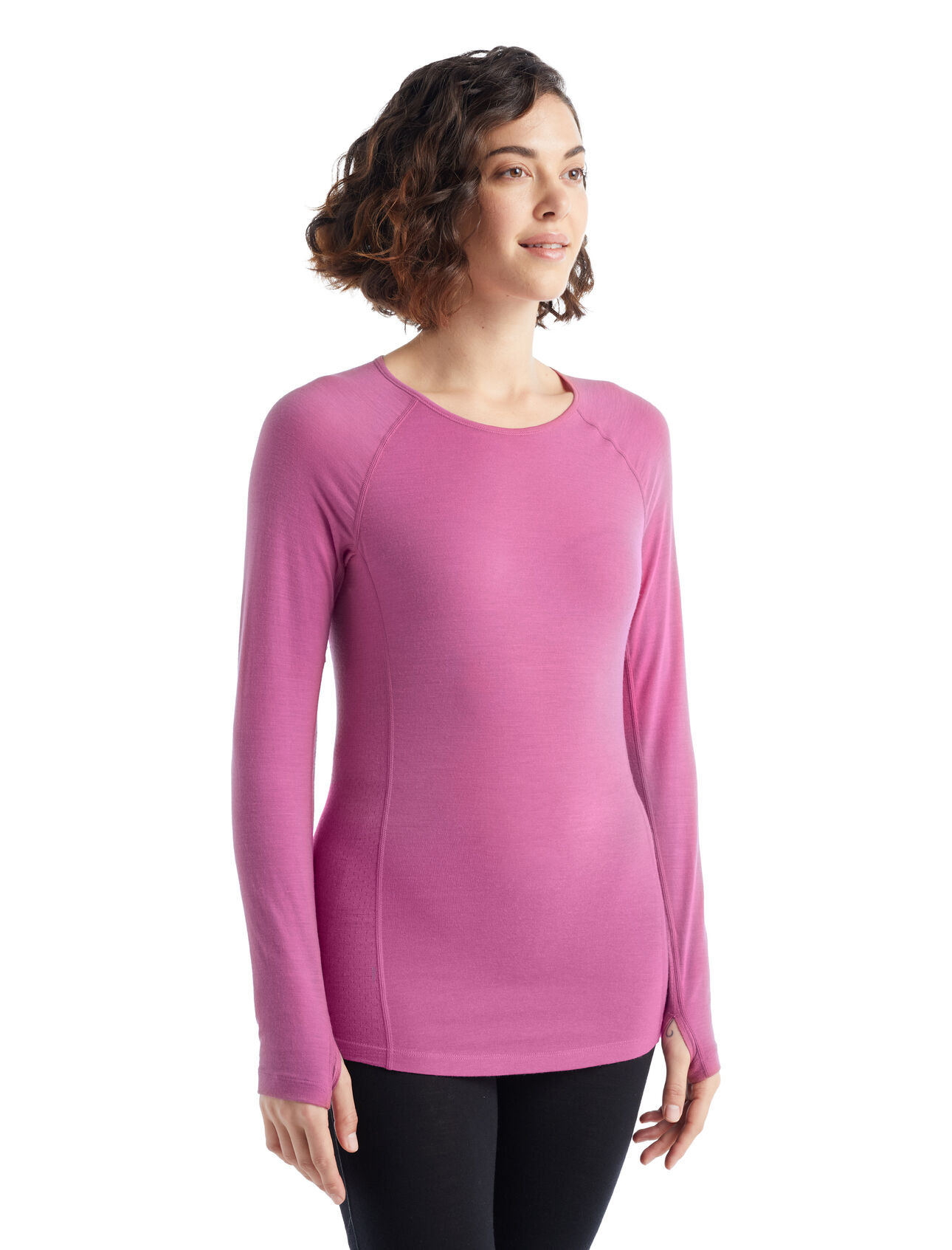 BodyfitZone™ Merino 150 Zone Thermo-Langarmshirt mit Rundhalsausschnitt