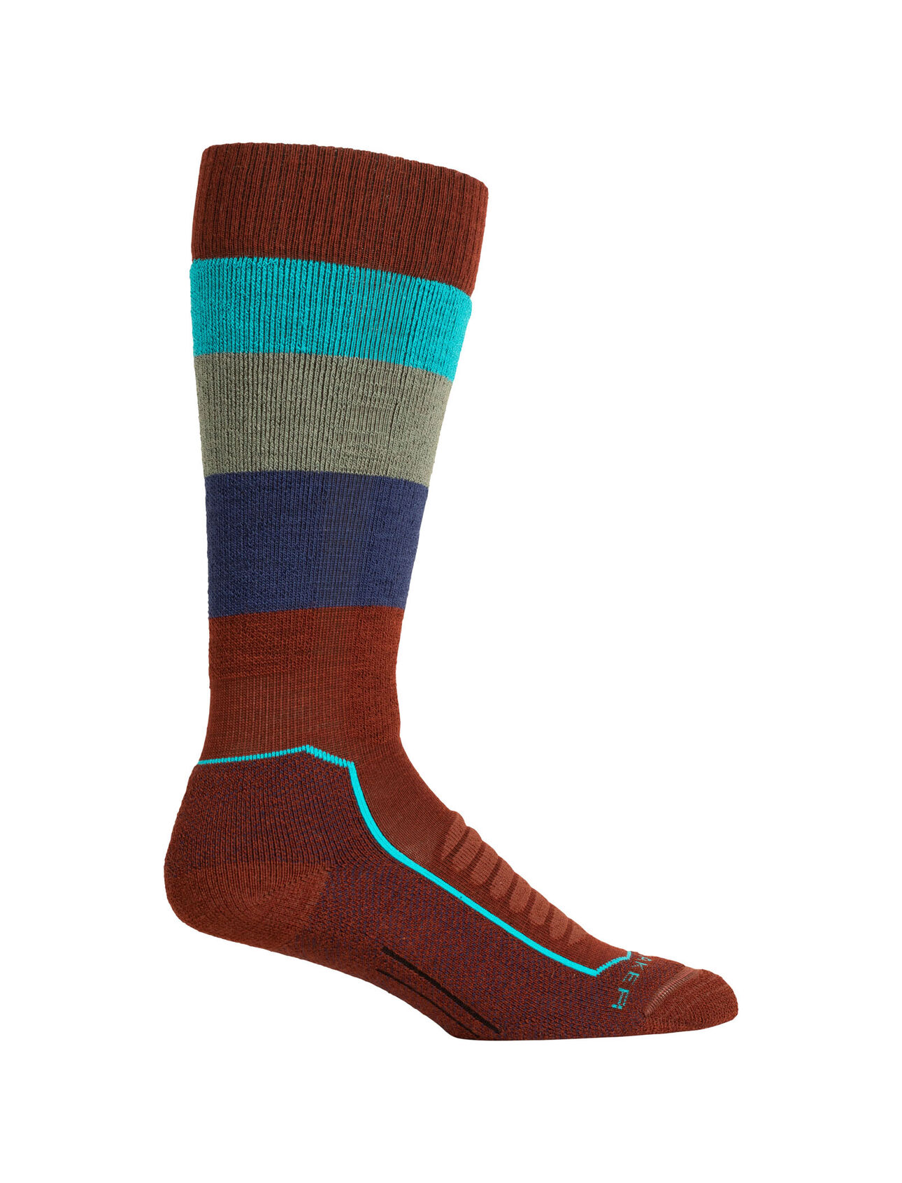 Calcetines Merino Ski+ Medium Over the Calf Wide Stripe