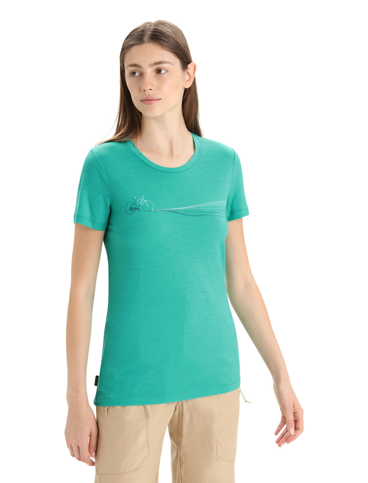 Womens Merino Tech Lite II Short Sleeve T-Shirt Cadence Paths Our versatile tech tee that provides comfort, breathability and natural odour-resistance for any adventure you can think of, the Tech Lite II Short Sleeve Tee Cadence Paths features 100% merino for all-natural performance. The original artwork by Damon Watters draws inspiration from the flowing lines of life on two wheels.