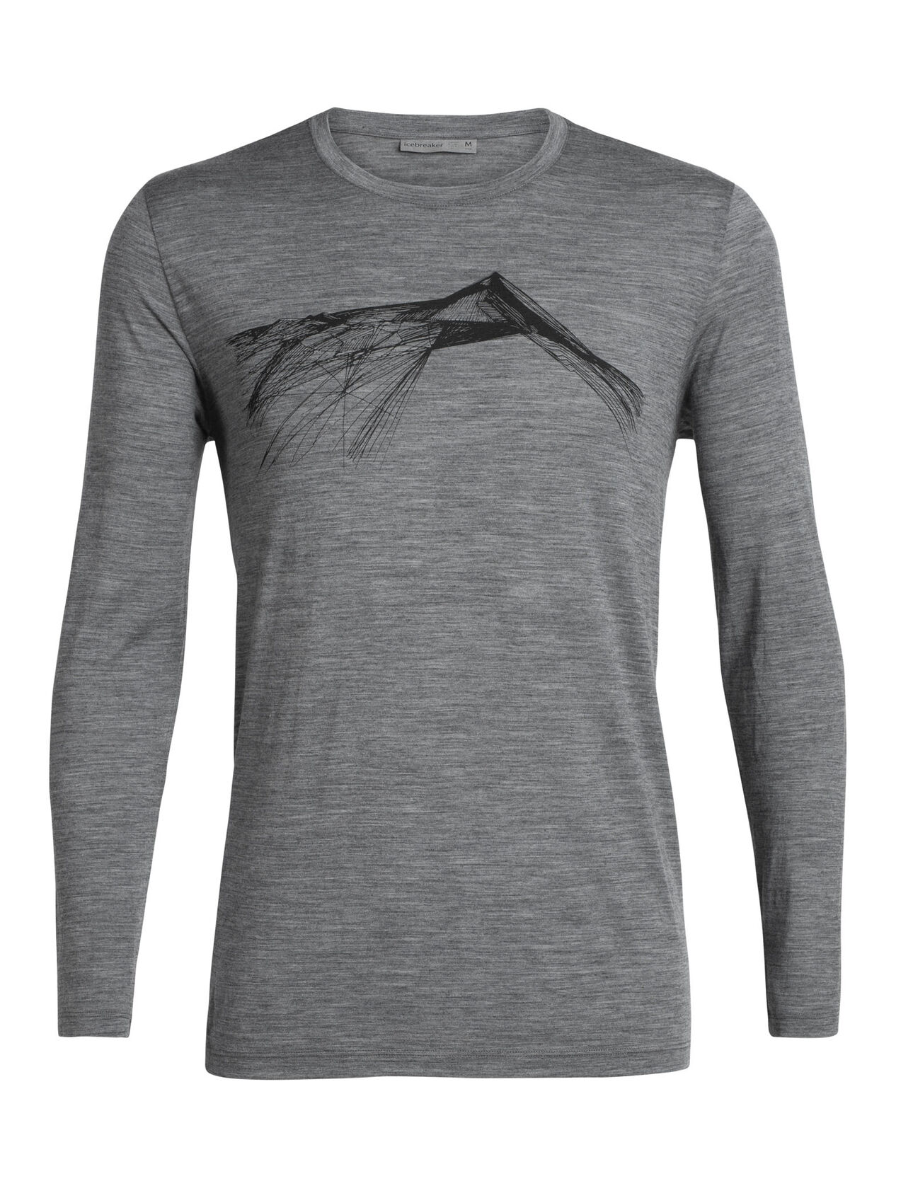 Tech Lite T-shirt Shear met lange mouwen en ronde hals van merinowol