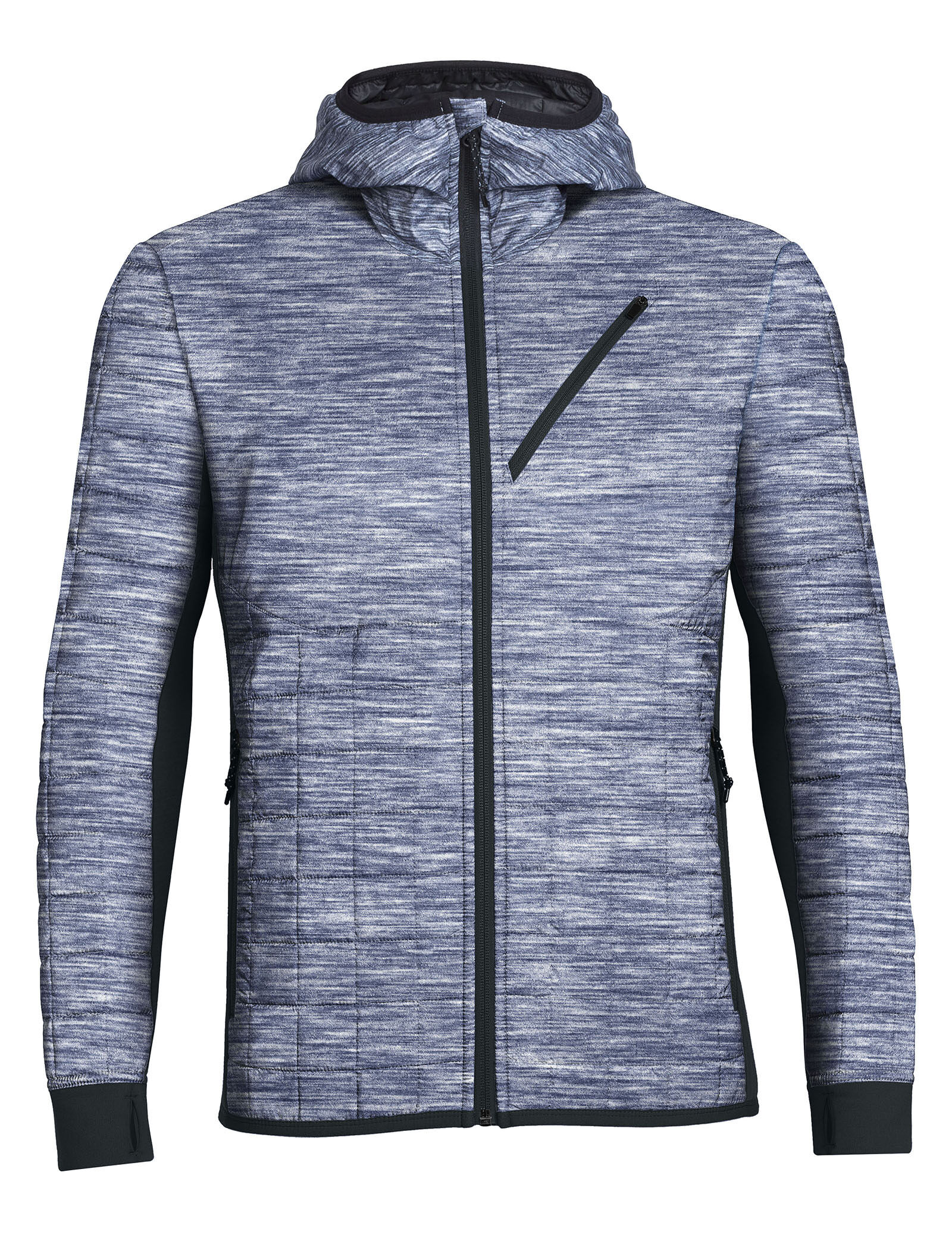 MerinoLOFT Helix Long Sleeve Zip Hood Fraser Peaks Icebreaker CA