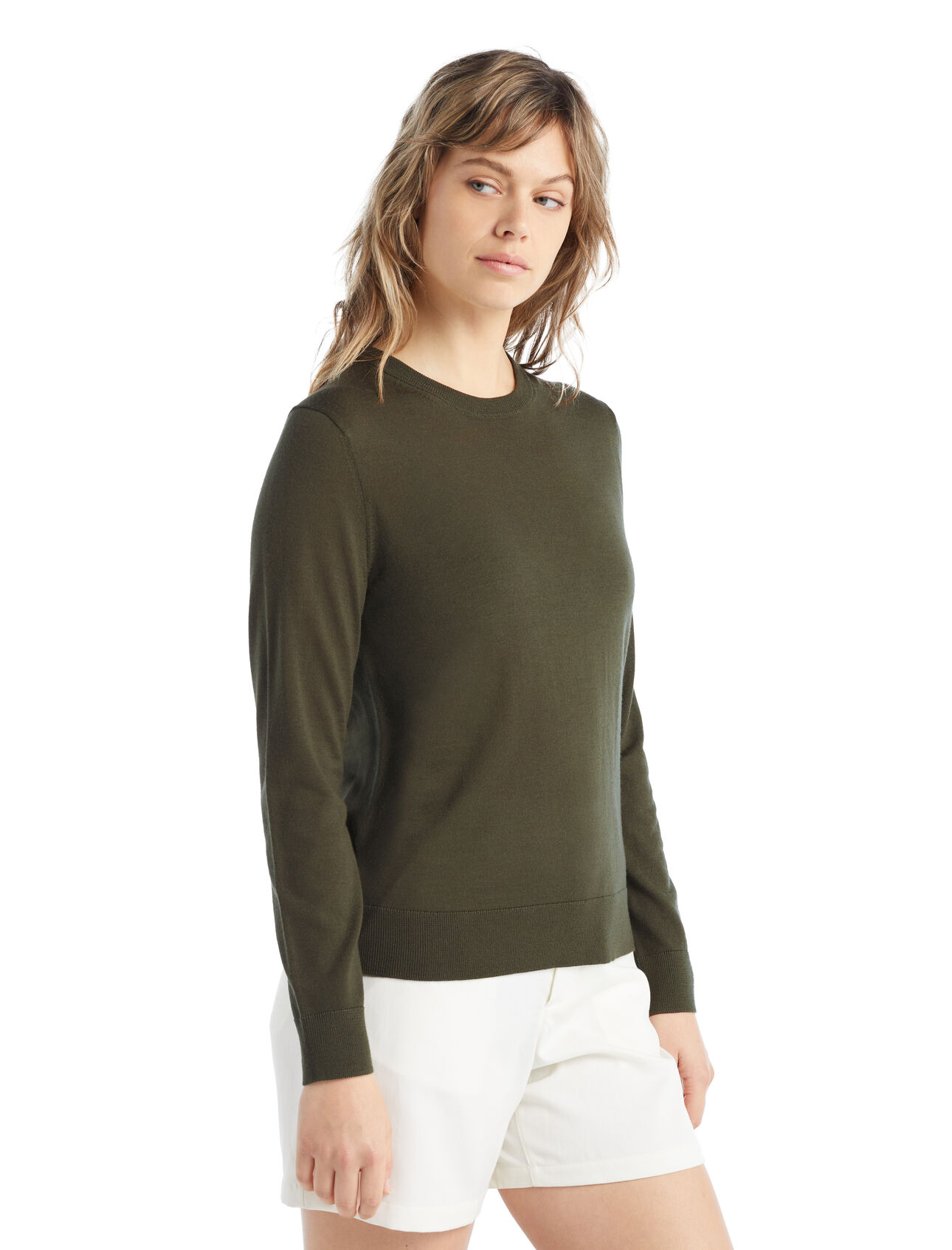 dla kobiet Sweter Wilcox z długim rękawem z wełny merino  Klasyczny sweter na co dzień wykonany z niezwykle cienkiej wełny merino, która zapewnia niezrównaną miękkość. Sweter Wilcox z długim rękawem doskonale sprawdzi się w dni, kiedy potrzebujesz lekkiej dodatkowej warstwy.