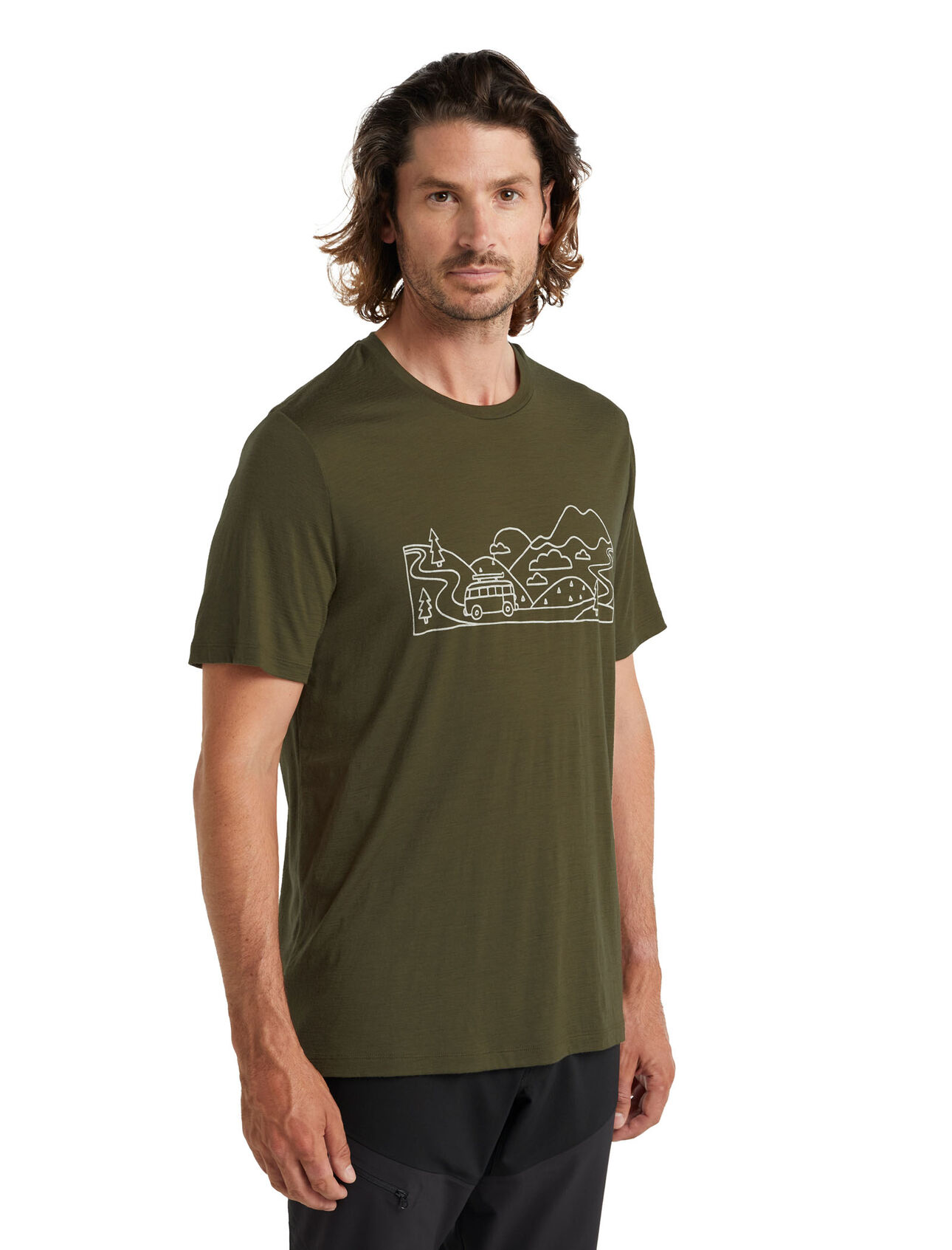 T-shirt in lana merino a maniche corte Tech Lite II Combi Ski Trip