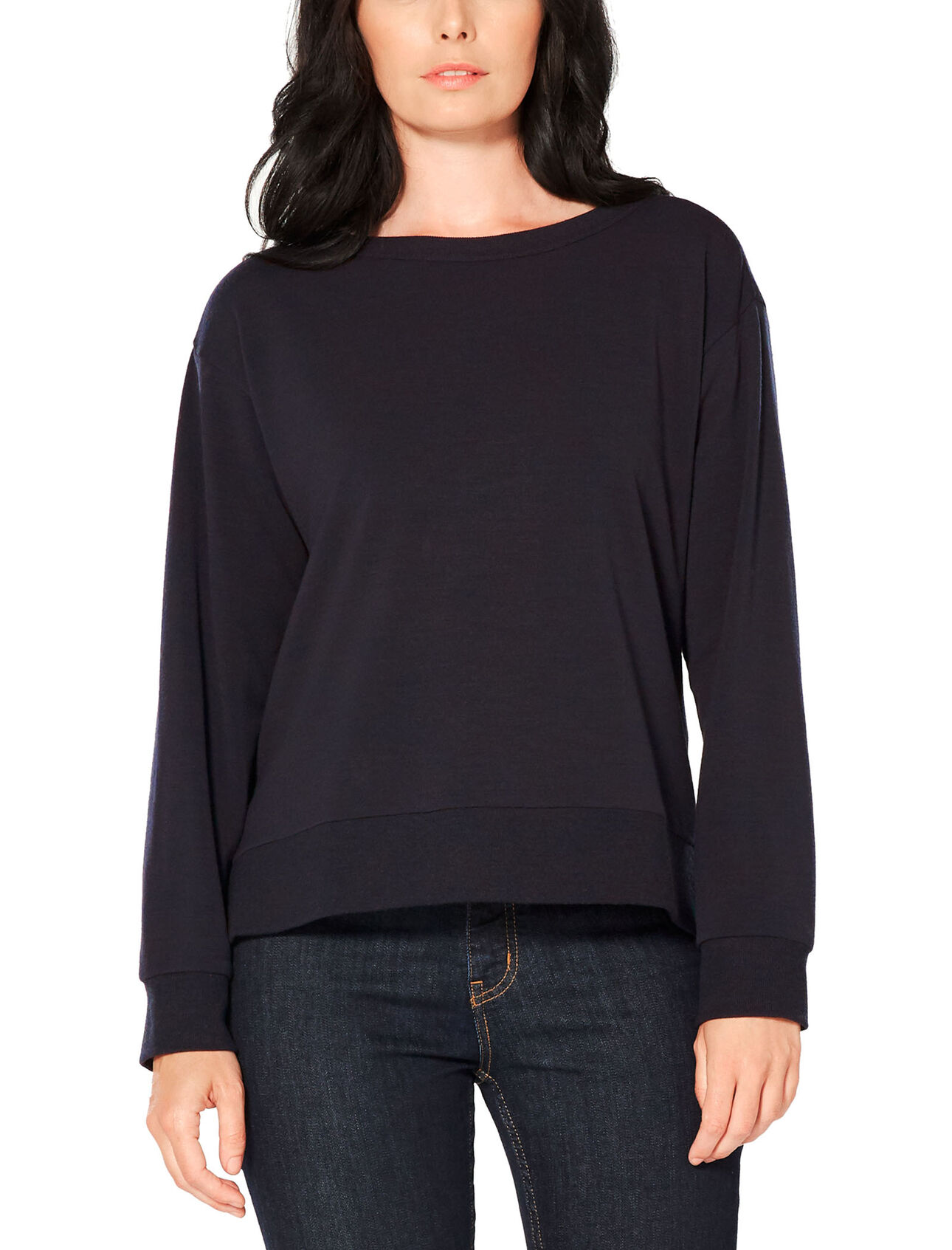 Womens Merino 旅 Tabi Realfleece Long Sleeve Crewe Top Icebreaker