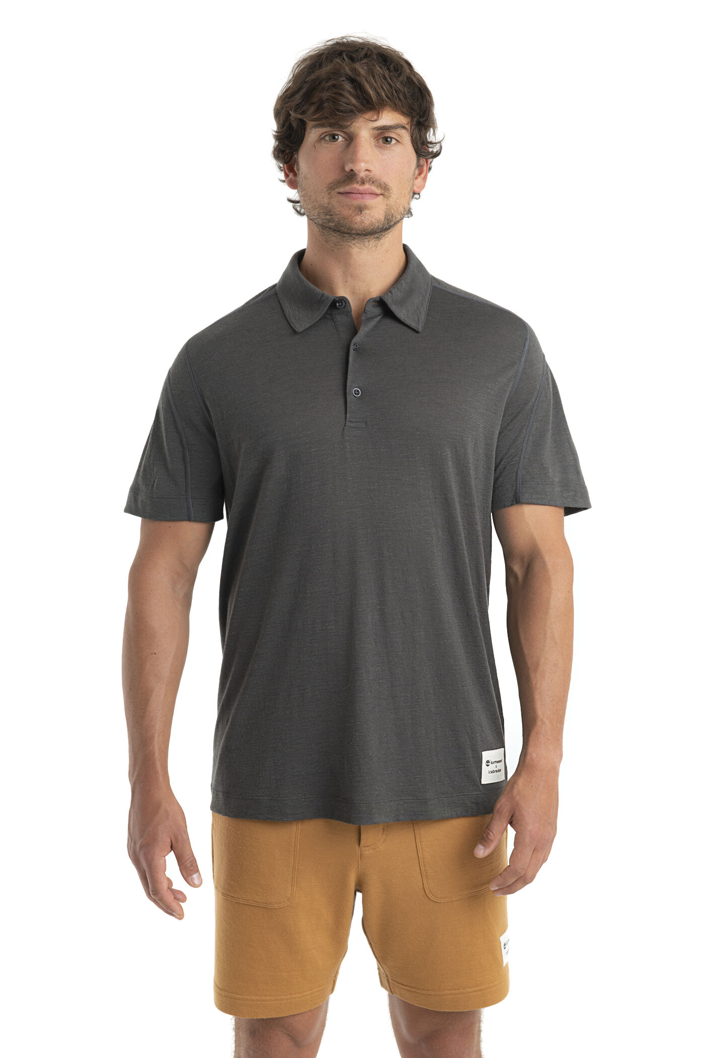 Timberland x icebreaker poloshirt met korte mouwen van merinowol