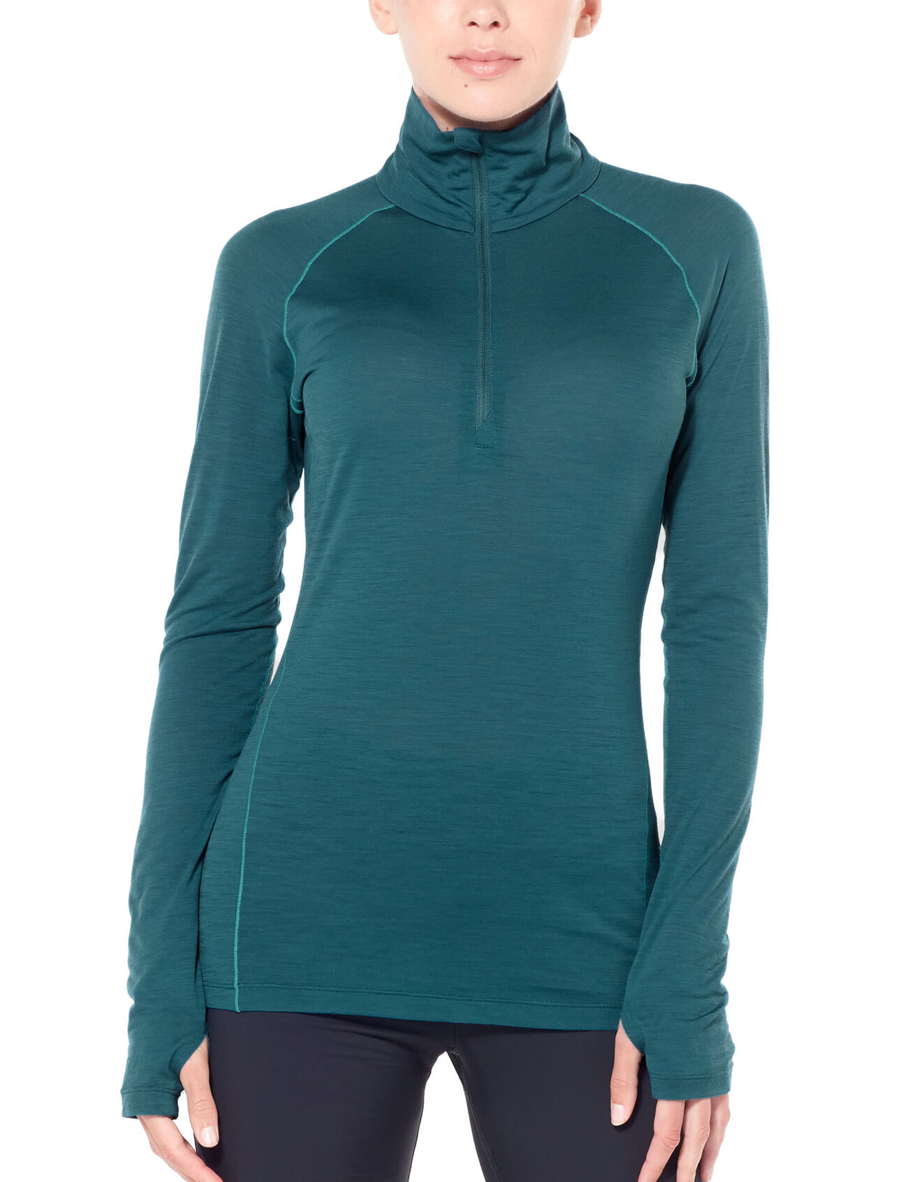 Womens Merino Zeal Long Sleeve Half Zip Top Icebreaker