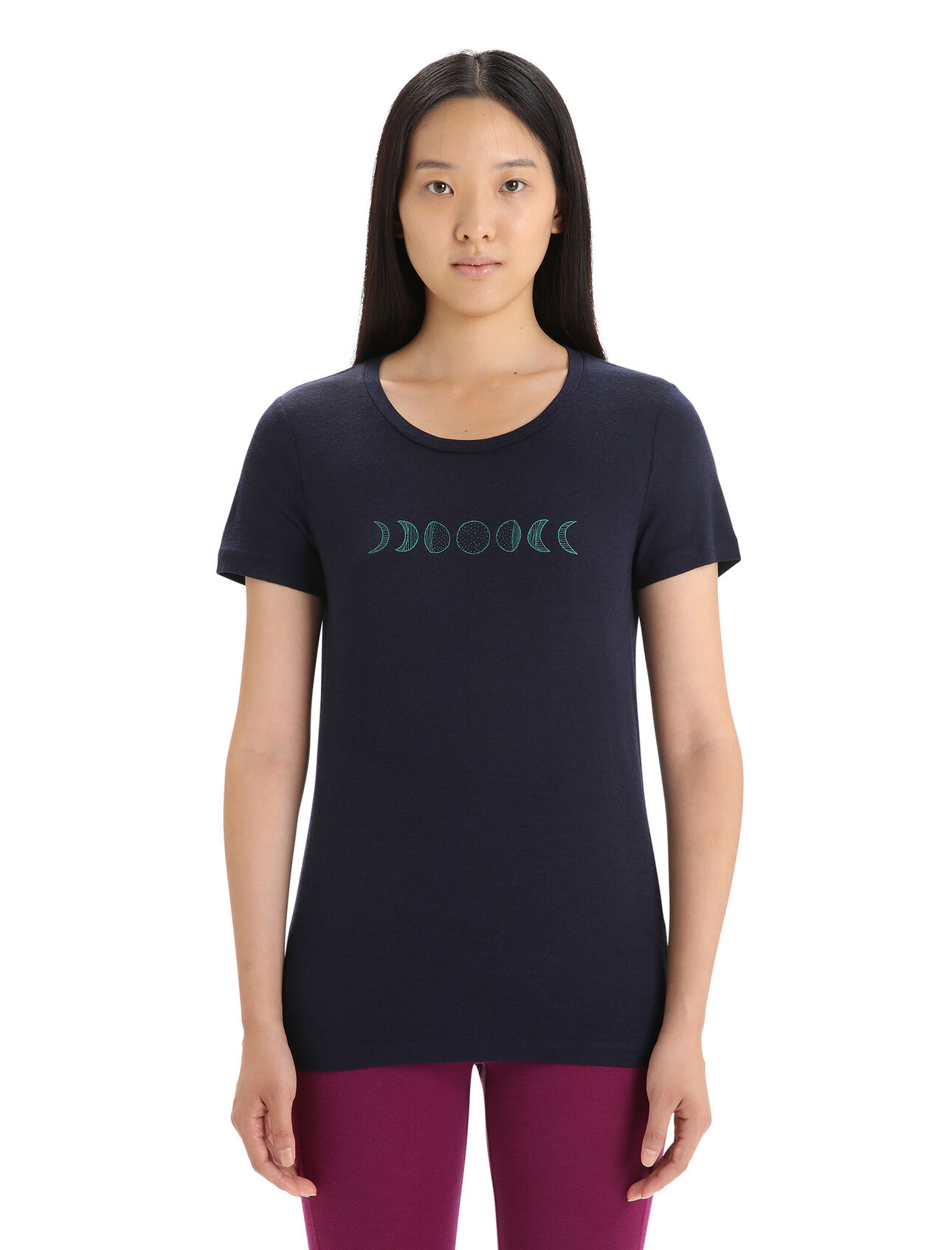 Womens Merino Tech Lite II Short Sleeve T-Shirt Moon Phase Our versatile tech tee that provides comfort, breathability and natural odour-resistance for any adventure you can think of, the Tech Lite II Short Sleeve Tee Moon Phase features 100% merino for all-natural performance. The original artwork features an artistic view of the moon's waxing and waning.