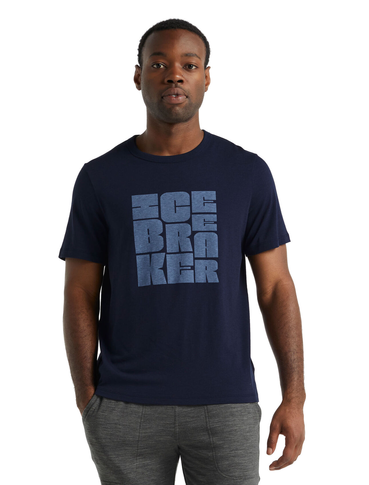 T-shirt Central en mérinos, motif typographique