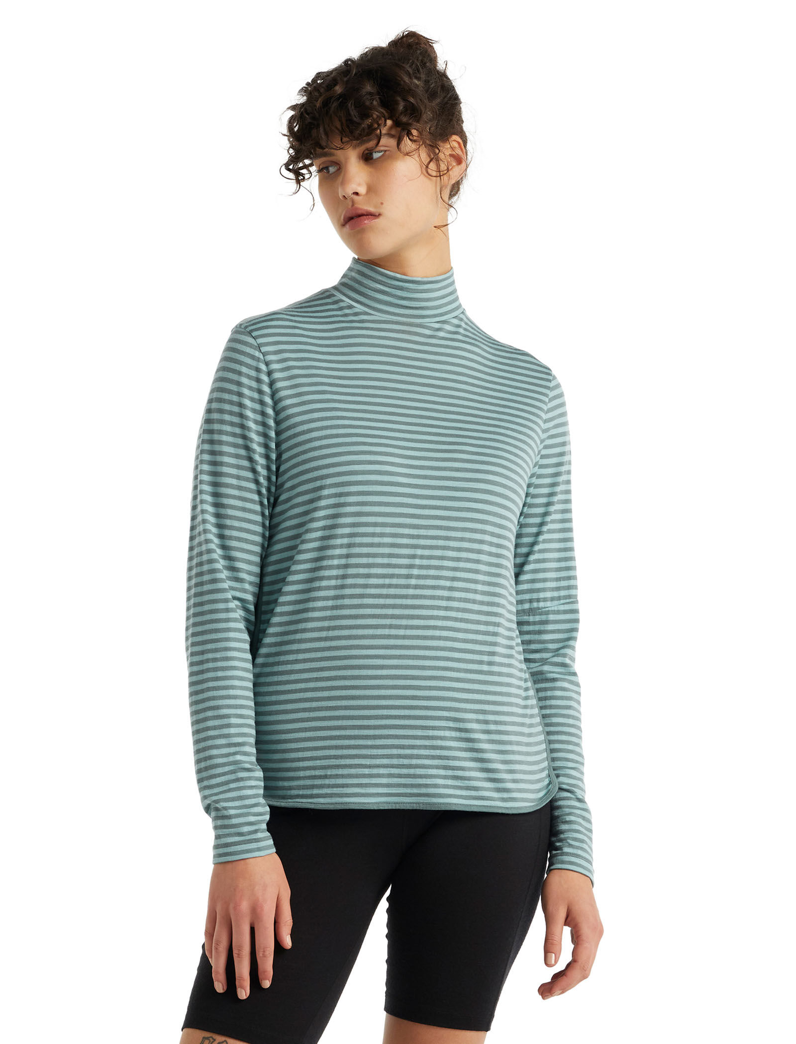 Merino Roamaway Long Sleeve Mock Neck Top Icebreaker UK