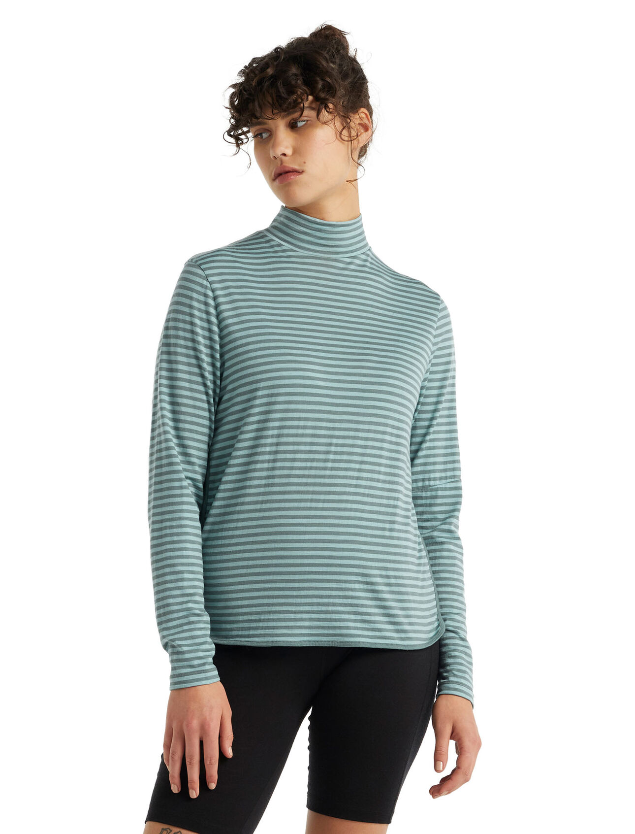 Merino Roamaway Long Sleeve Mock Neck Top