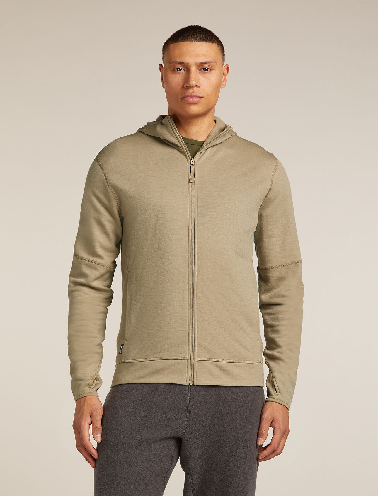Mens Merino 360 Realfleece™ Elemental Long Sleeve Zip Hoodie A merino fleece midlayer fleece ideal for mild to cold-weather training, winter alpine climbing or resort skiing, the Merino 360 Realfleece™ Elemental Long Sleeve Zip Hoodie features 100% pure merino wool to naturally insulate, breathe and regulate your temperature, with a full hood for added protection.