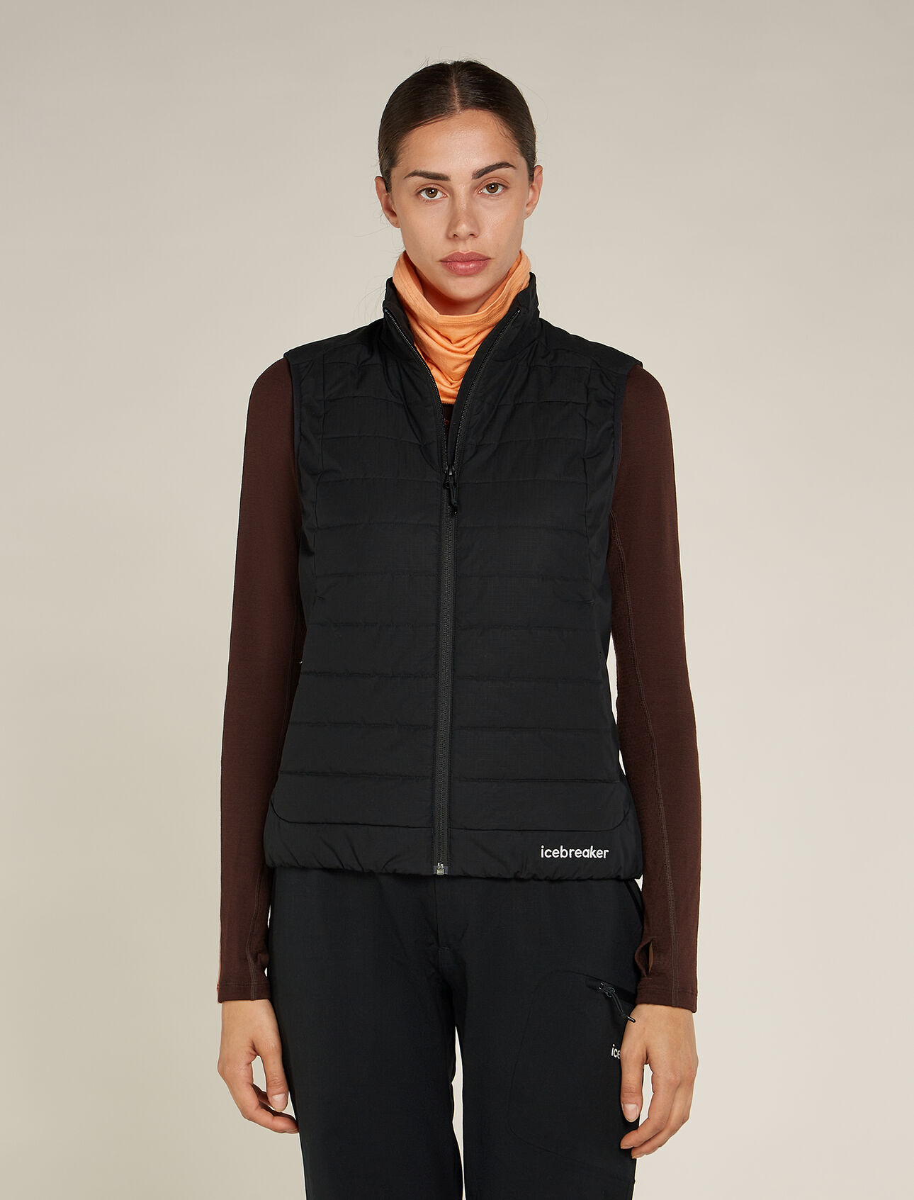 Womens 1360 MerinoLoft™ Vest Perfect for chilly adventures, whether you are skiing down slopes or hiking up trails, this insulated mid-layer is a must-have in your layering system. Featuring our MerinoLoft™ insulation, it regulates your body temperature, with warmer insulation in the body where you need it the most. The Shell+ Cotton outer layer shields you from the elements, while the TENCEL Lyocell lining keeps you comfortable all day long.