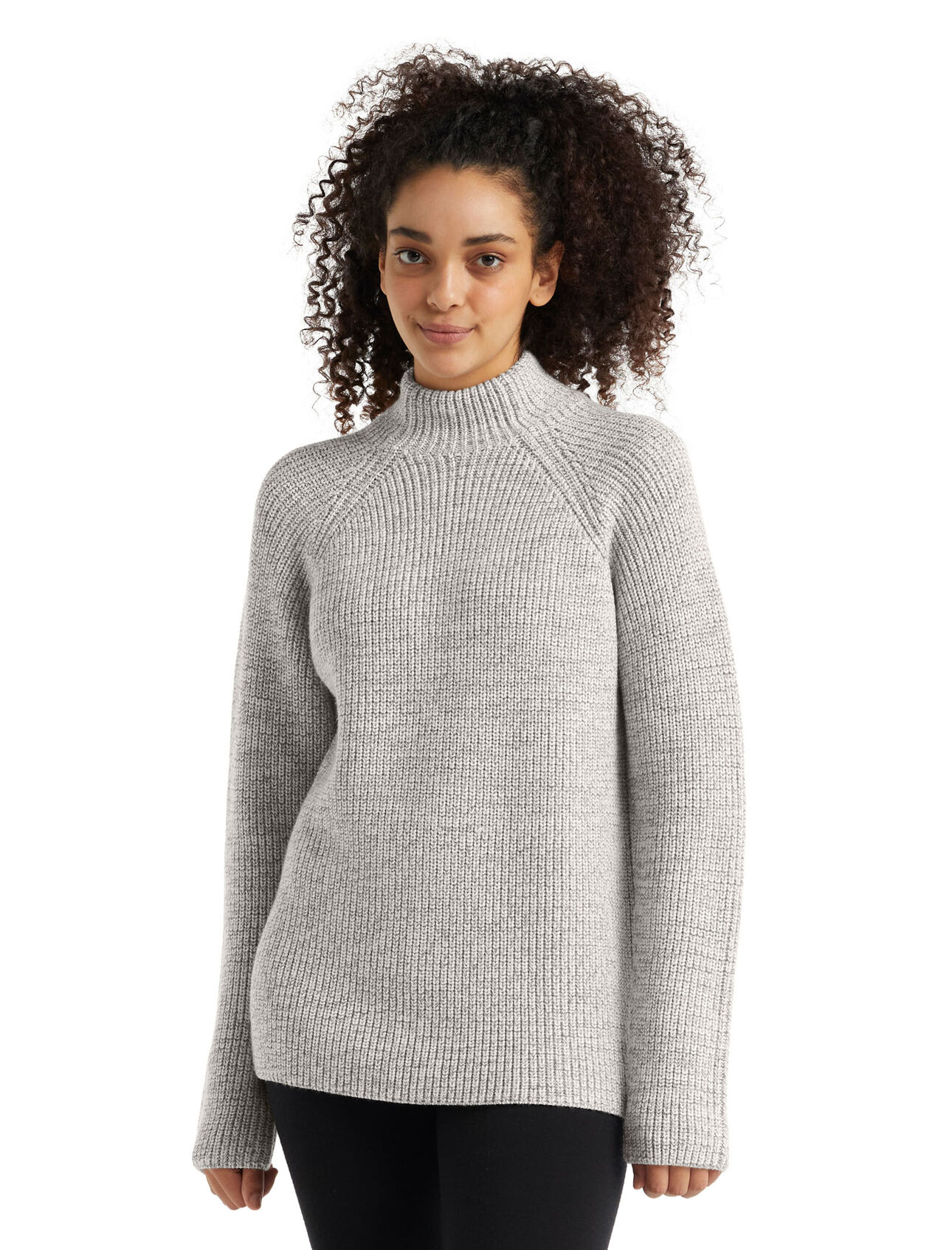 Merino Hillock Pullover mit Trichterkragen