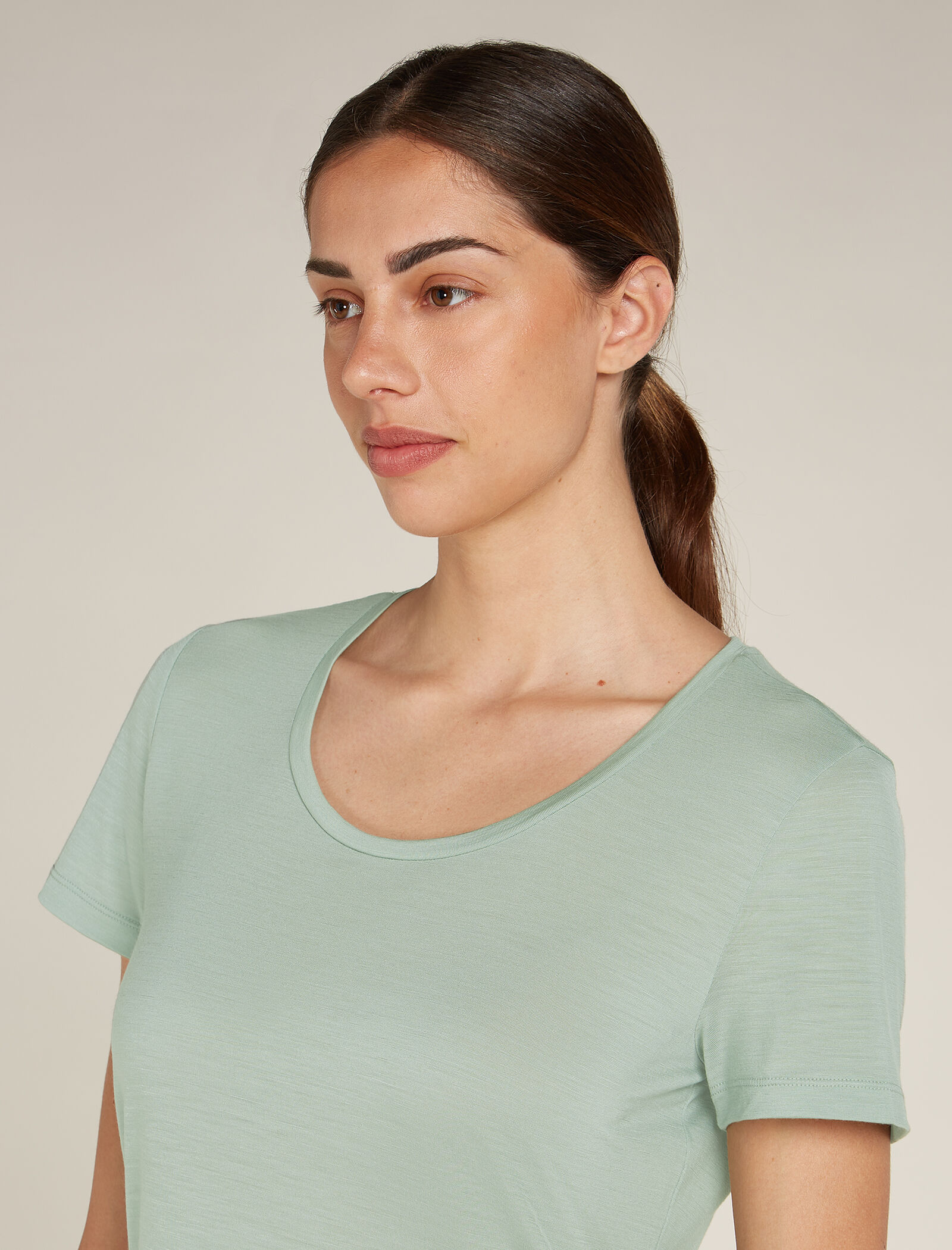 Dames 125 Cool Lite Sphere T shirt met lage ronde hals van merinowolmix