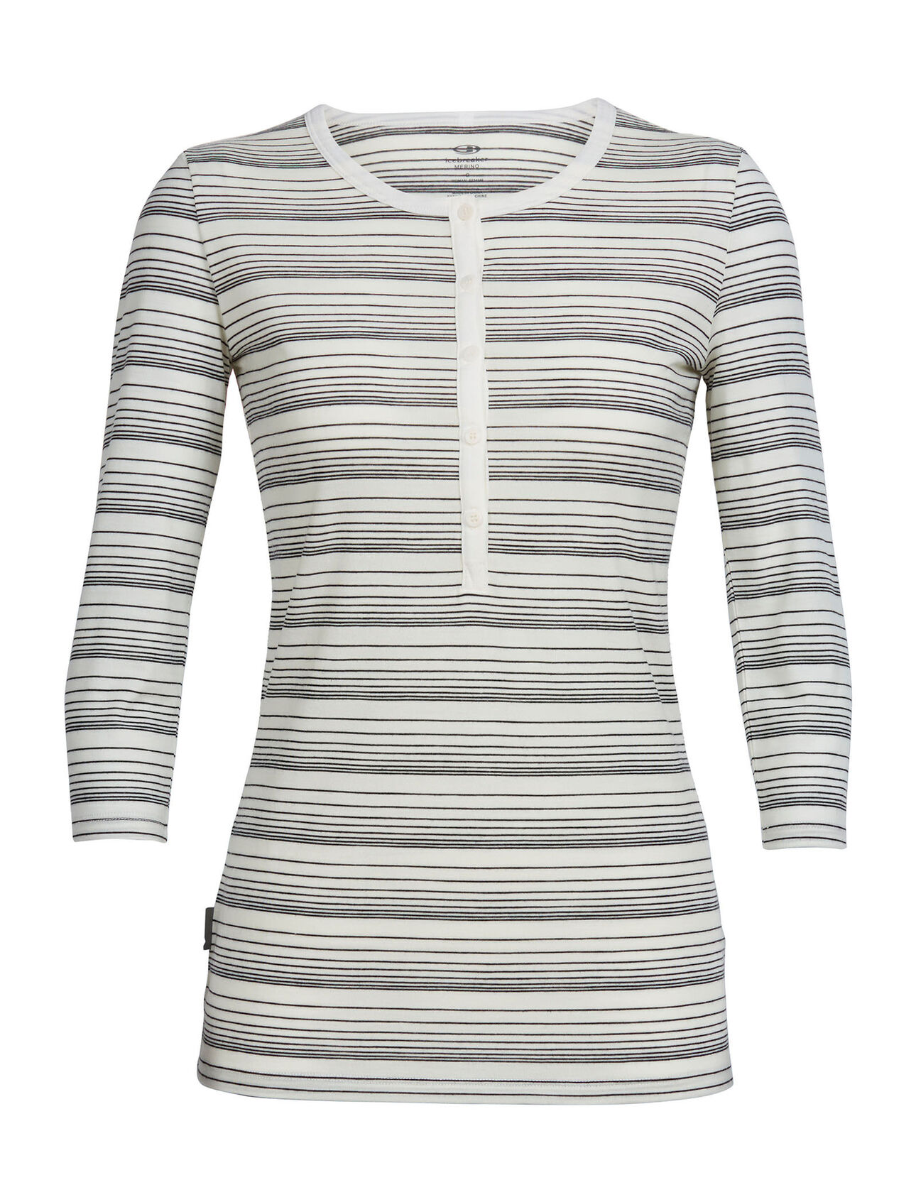 Womens Merino Tech Lite 3q Henley Top Icebreaker