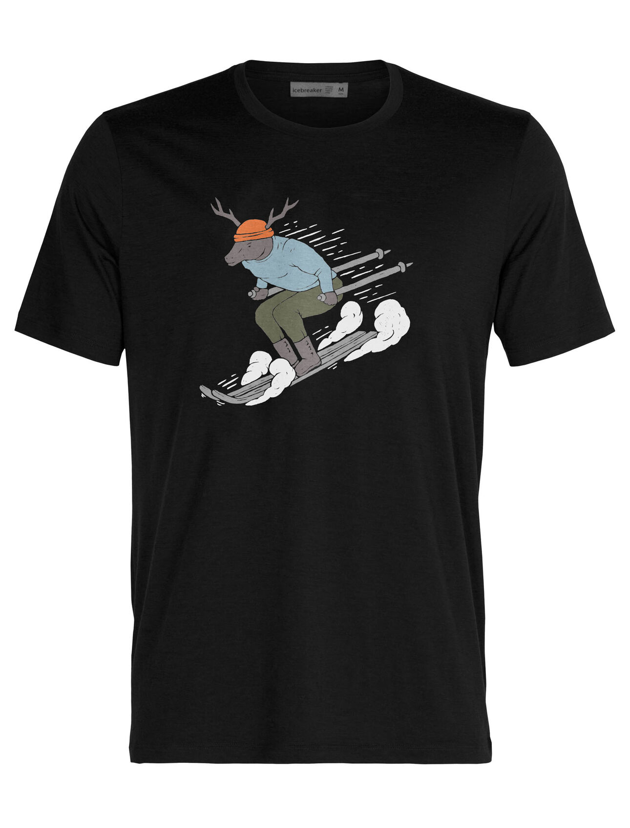 Tech Lite II T-shirt Ski Rider met korte mouwen van merinowol