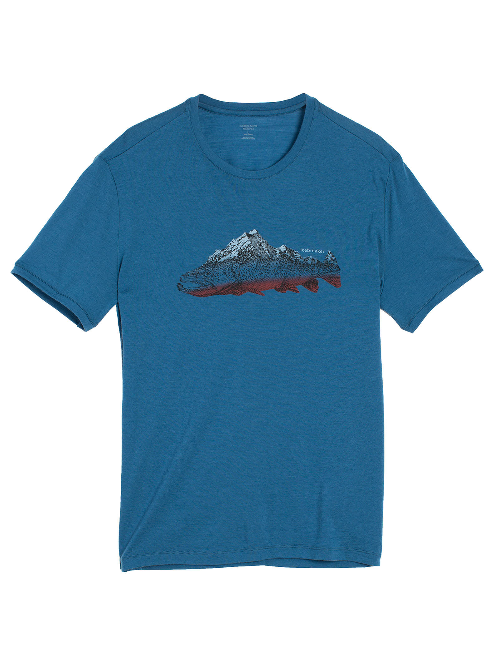 Tech Lite Short Sleeve Crewe Fin Peaks Icebreaker CA