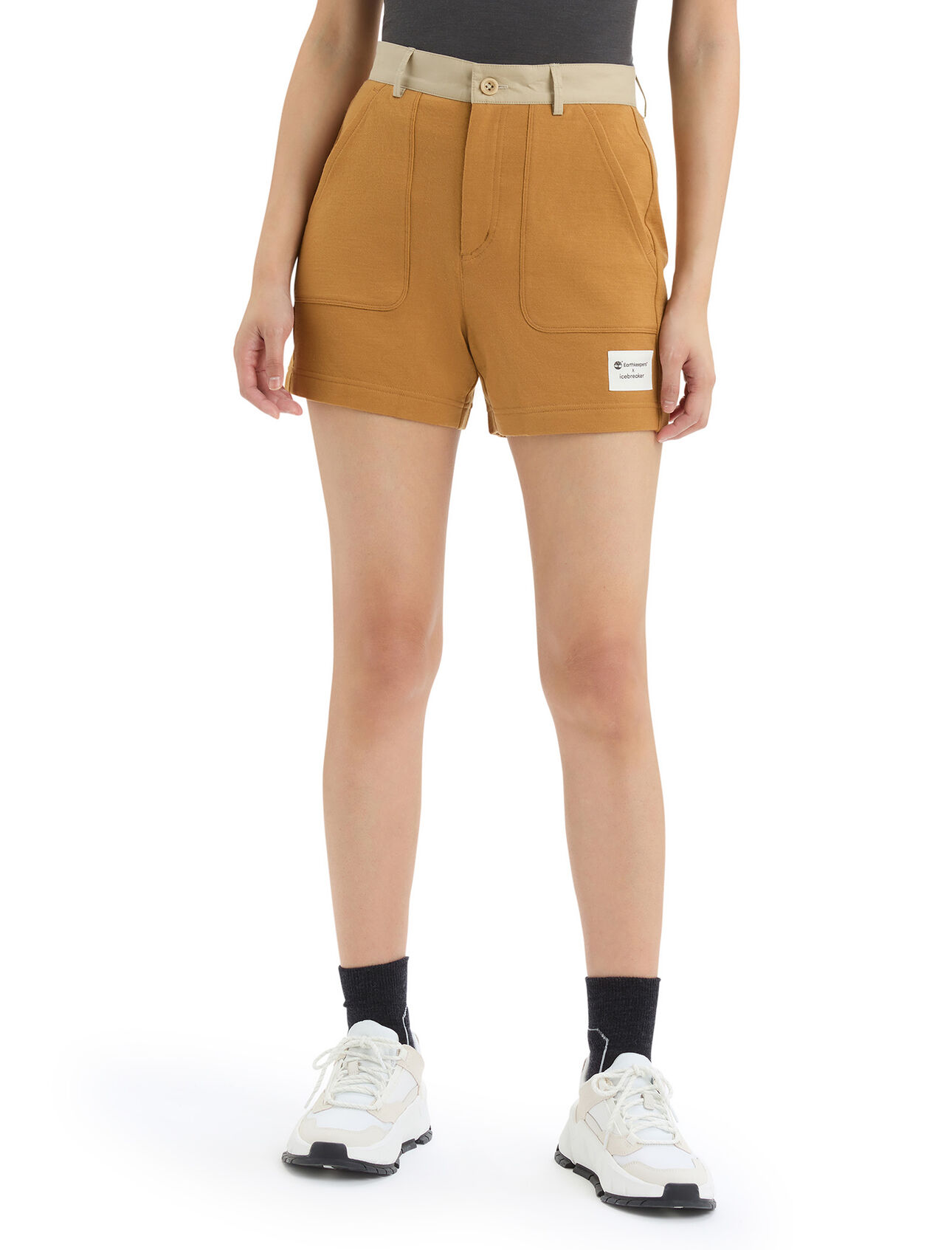 Womens Timberland x icebreaker Merino Terry Chino Shorts Designed in collaboration with Timberland, the Timberland x icebreaker Merino Terry Chino Shorts offer up classic workwear styling with an ultra-soft merino terry fabric.