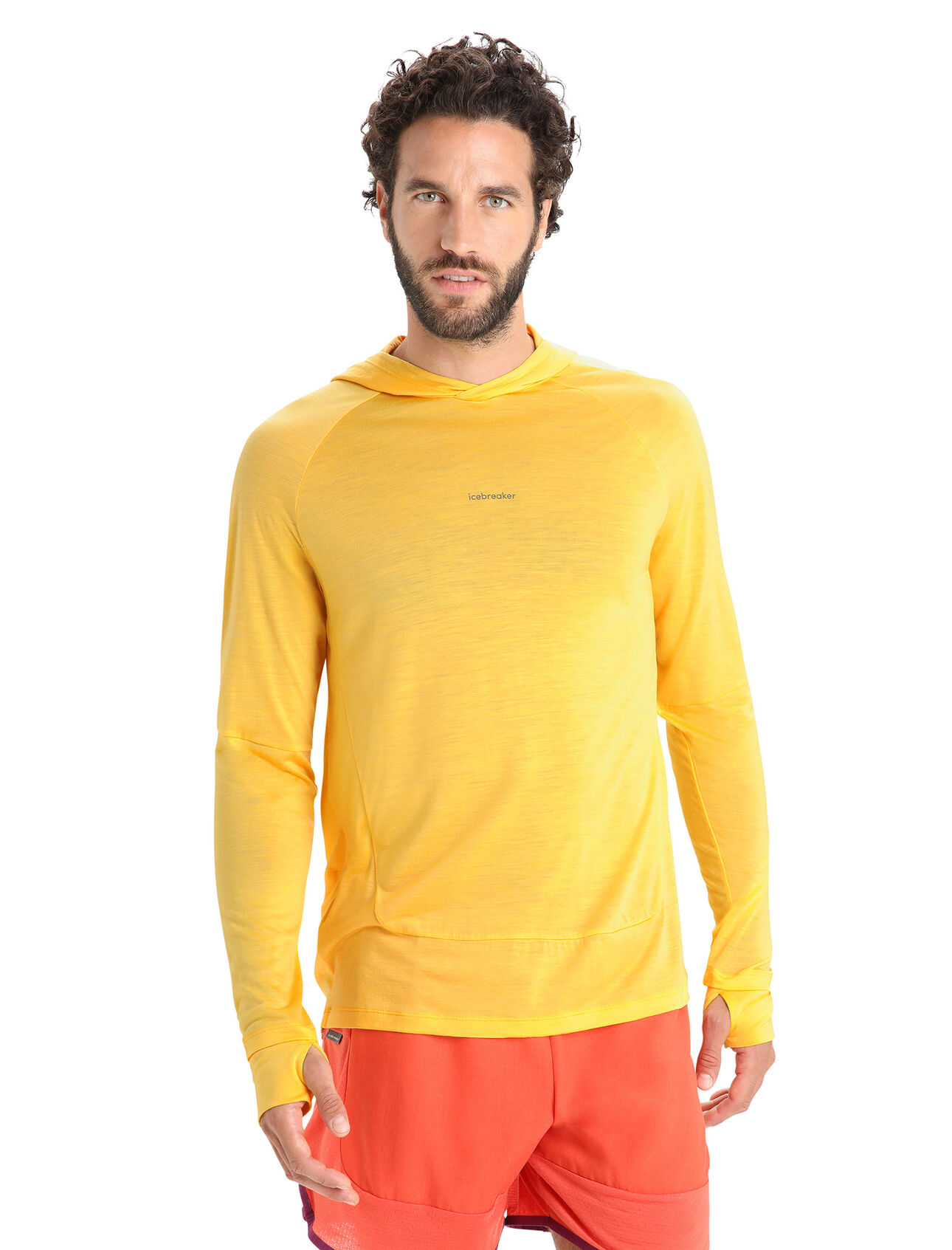 dla mężczyzn Bluza z kapturem z długim rękawem z merino Cool-Lite™ Lekka i przepuszczająca powietrze funkcjonalna bluza z kapturem Cool-Lite™, zaprojektowana z myślą o intensywnej aktywności aerobowej na zewnątrz, wykonana jest z odprowadzającej wilgoć dzianiny dżersejowej z wełny merino Cool-Lite™.