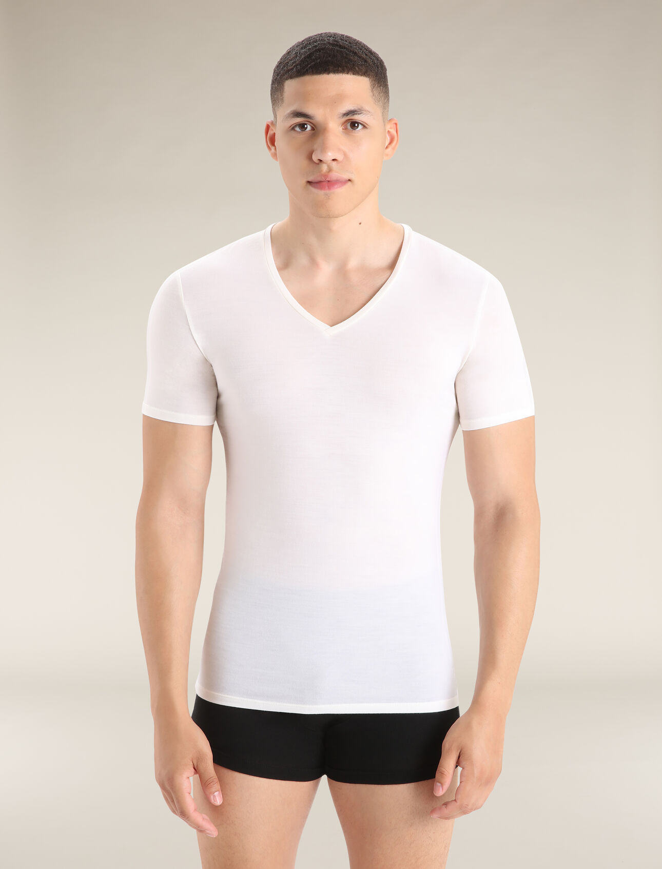 Anatomica T-shirt met korte mouwen en V-hals