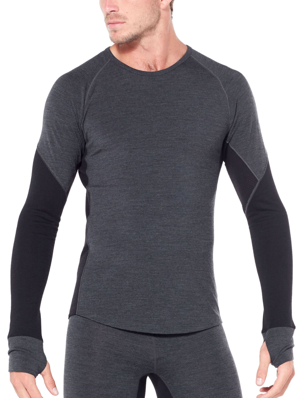 Mens Merino Bodyfitzone 260 Zone Long Sleeve Crewe Thermal Base Layer Top Icebreaker