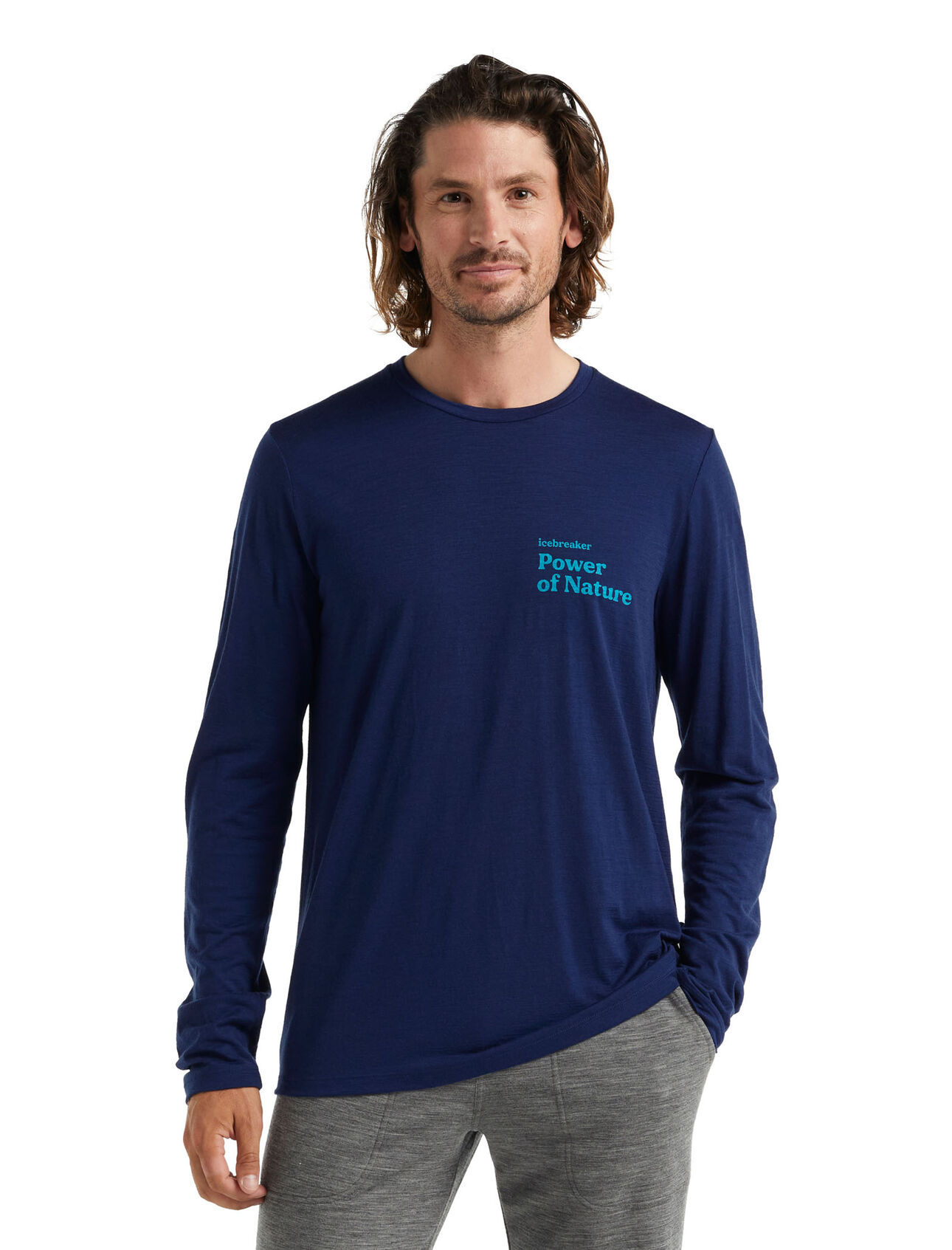 T-shirt in lana merino a maniche lunghe Tech Lite II Power of Nature