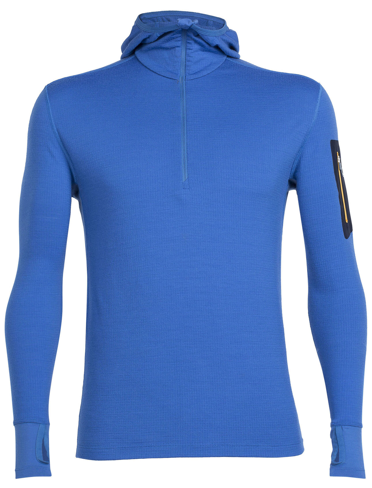 Mens Merino Compass Long Sleeve Half Zip Hood Top Icebreaker
